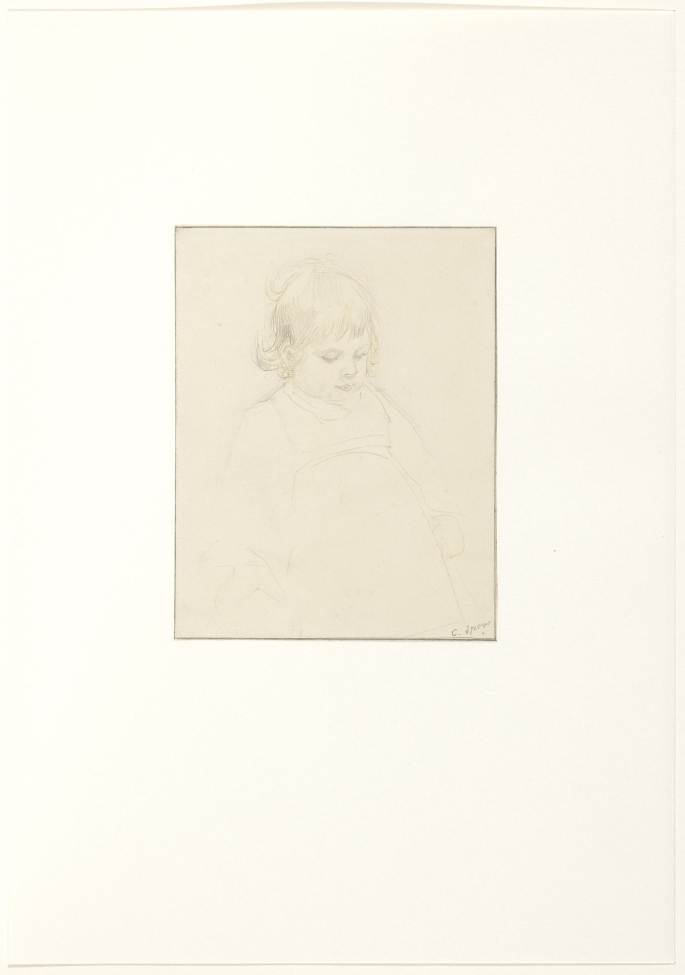 Kinderportretje van een meisje by Cornelis Spoor