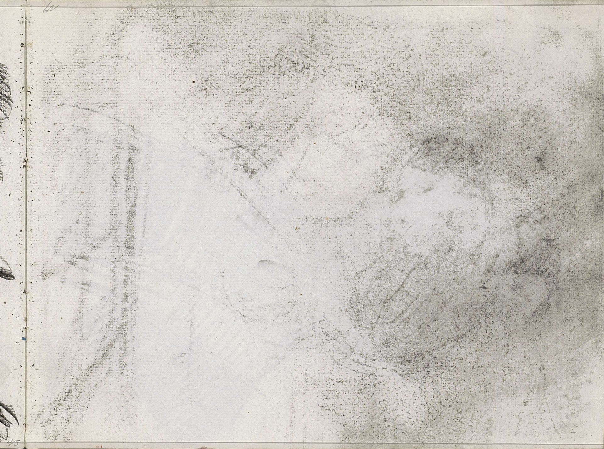 Abklatsch van de krijttekening op blad 14 verso by Isaac Israels