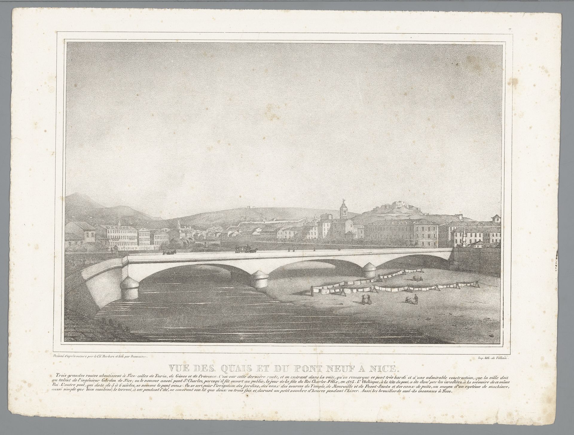 Zicht op de Pont Neuf in Nice by Émilien Desmaisons