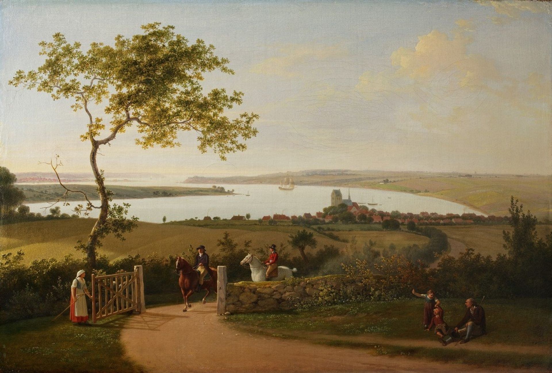 View Of The Little Belt From A Hill Near Middelfart, Funen by Jens Juel
