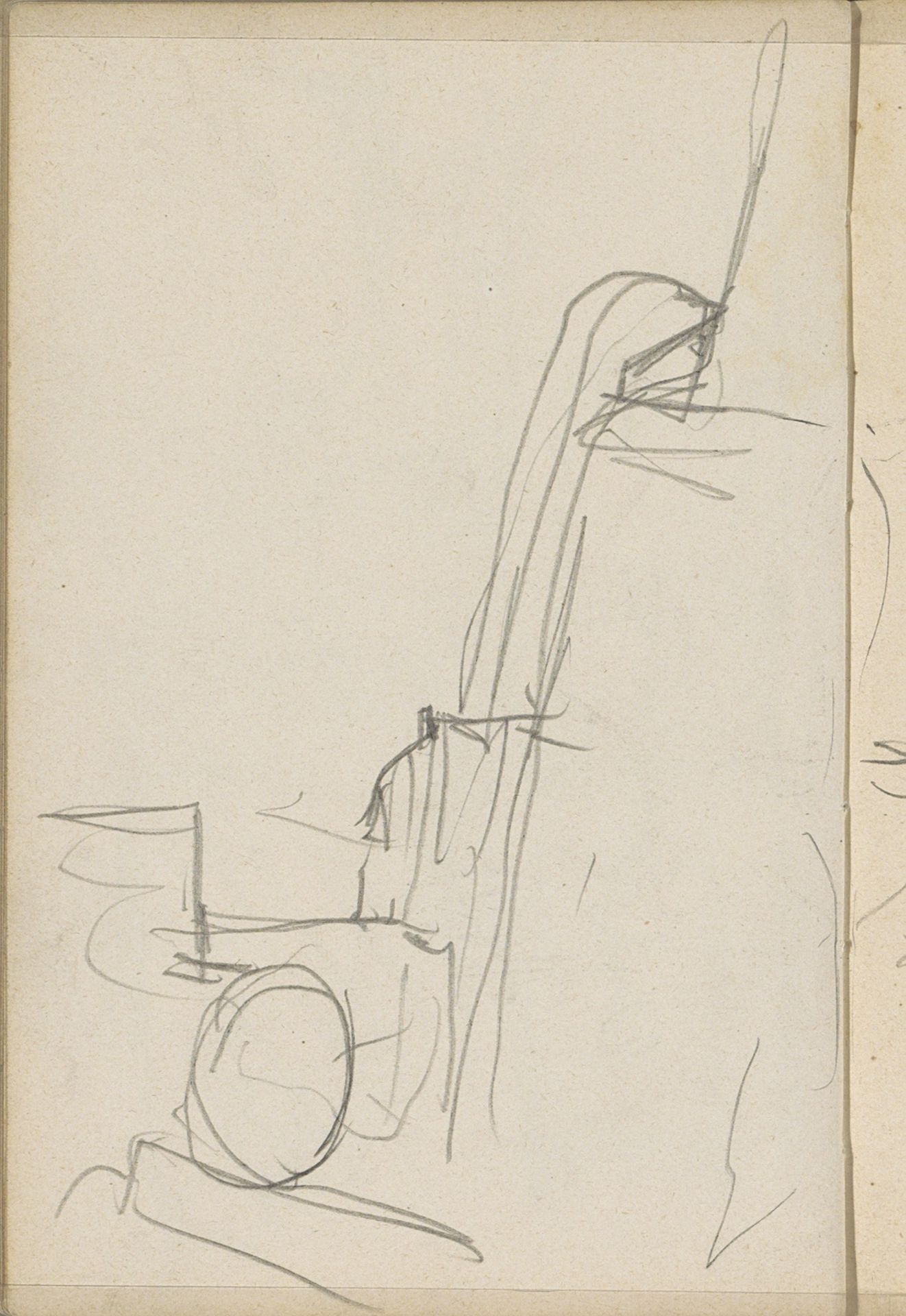 Studie, mogelijk van een boot by George Hendrik Breitner