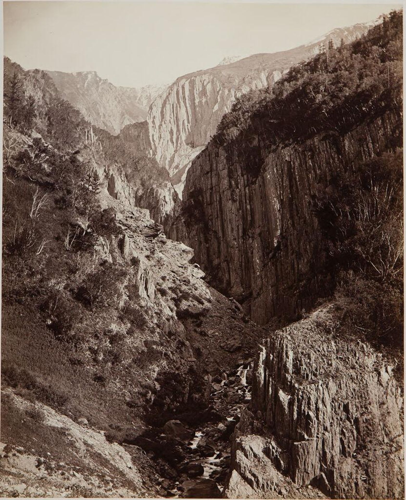 Kashmir and Scinde Valley; Watercourse from Zojji-la Pass by Samuel Bourne