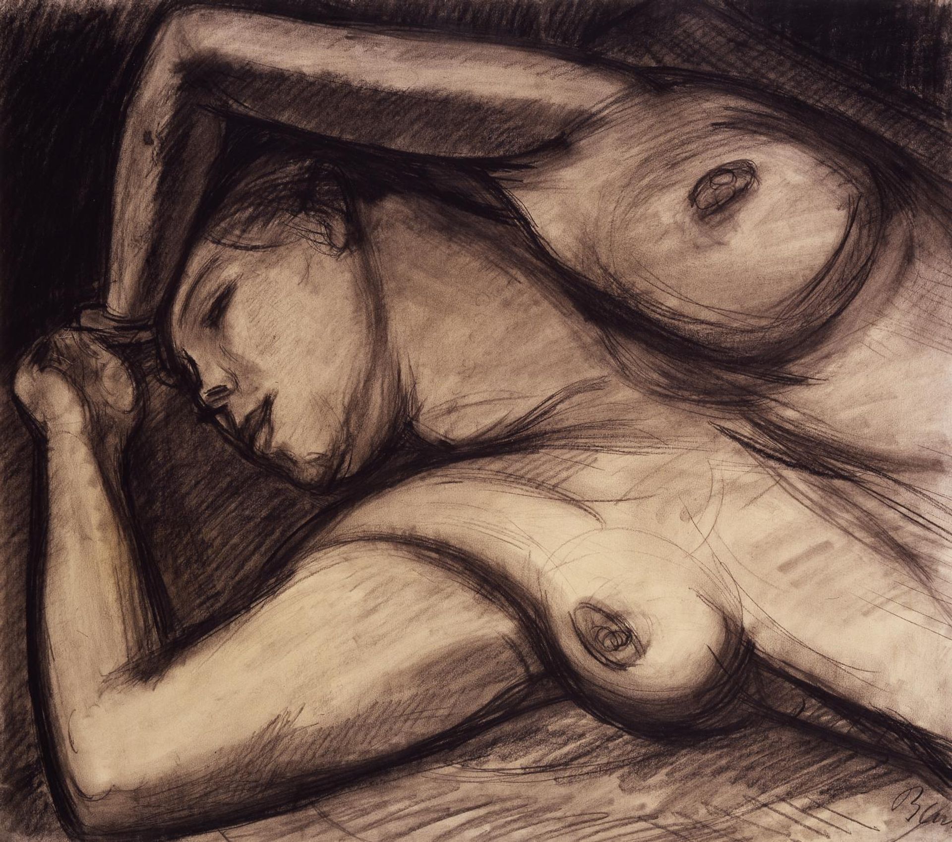 Sleeping Nude - Torso by Martin Bloch