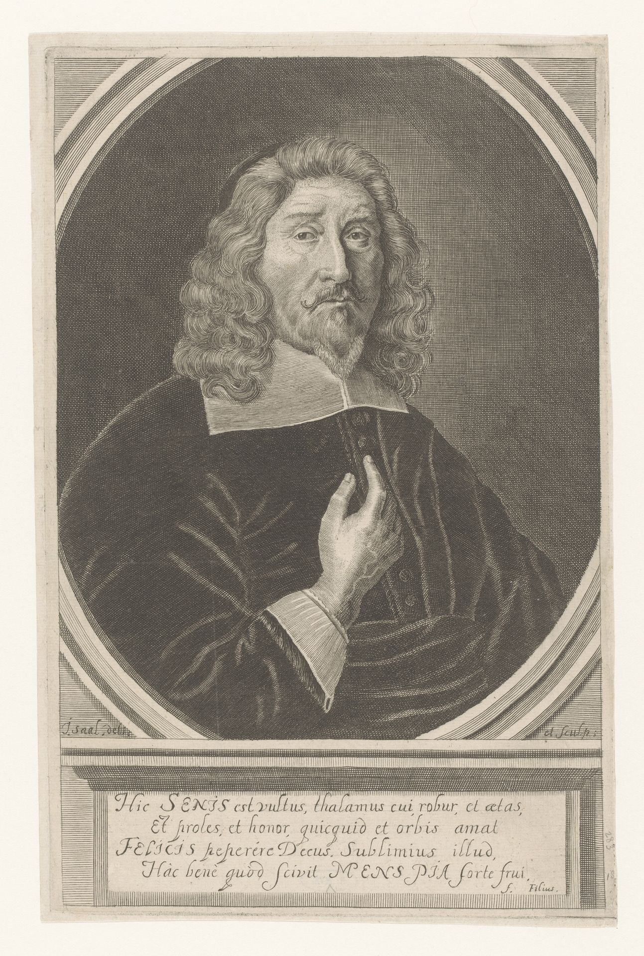 Portret van een onbekende man, mogelijk Senis by Isaak Saal