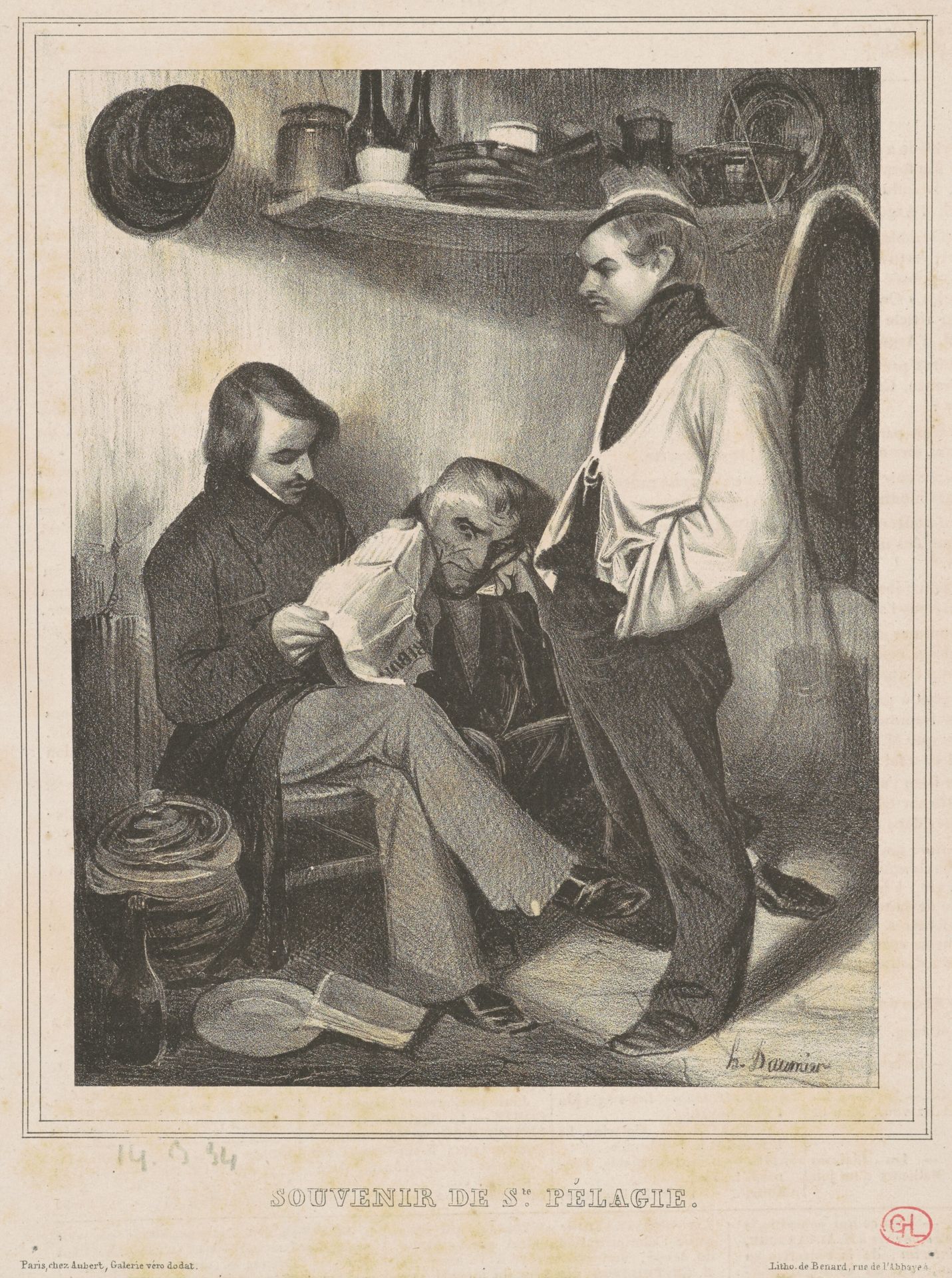 Souvenir de Ste. Pélagie by Honoré Daumier