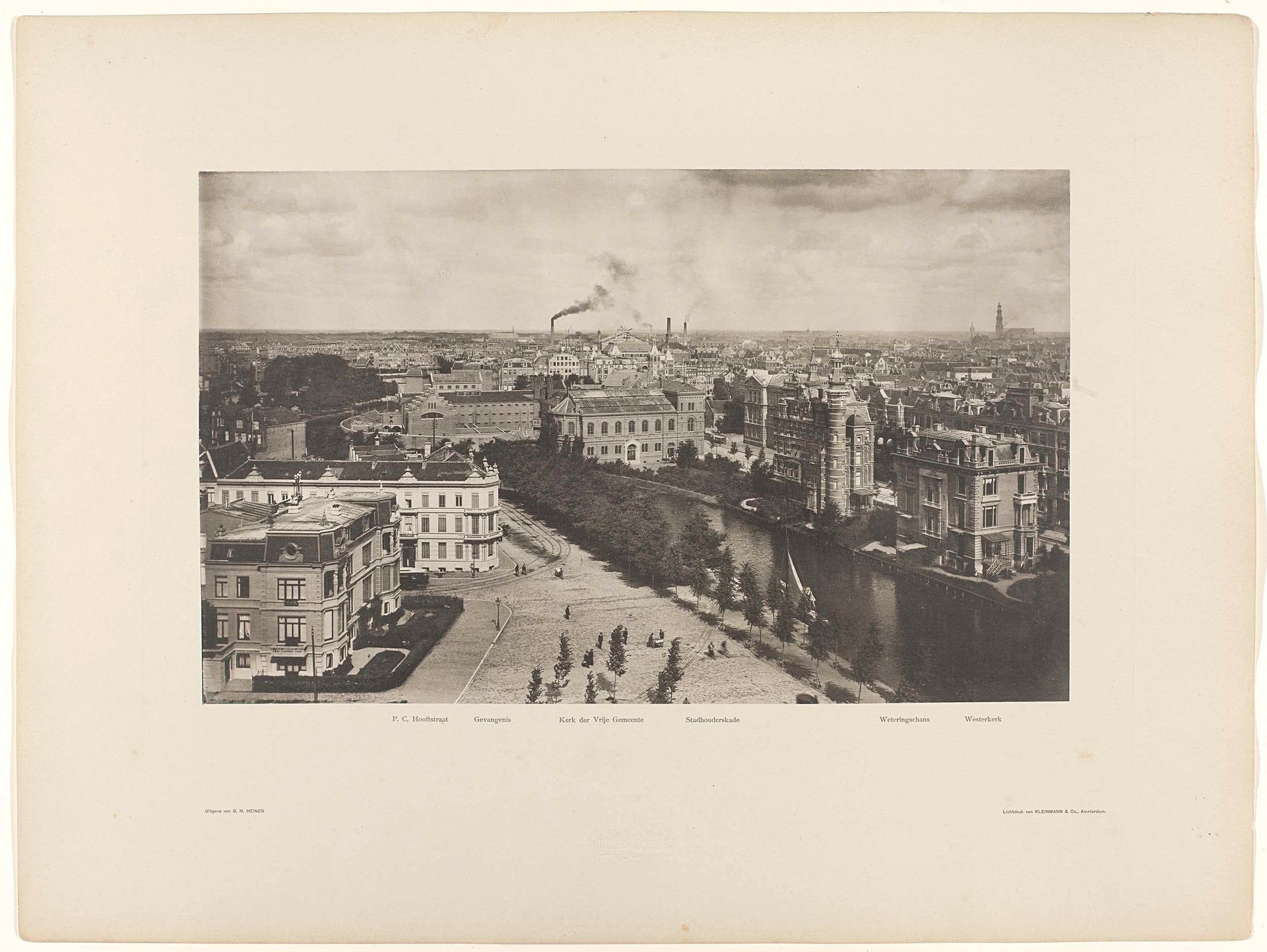 The Stadhouderskade, seen from the Rijksmuseum by Gerrit Hendricus Heinen