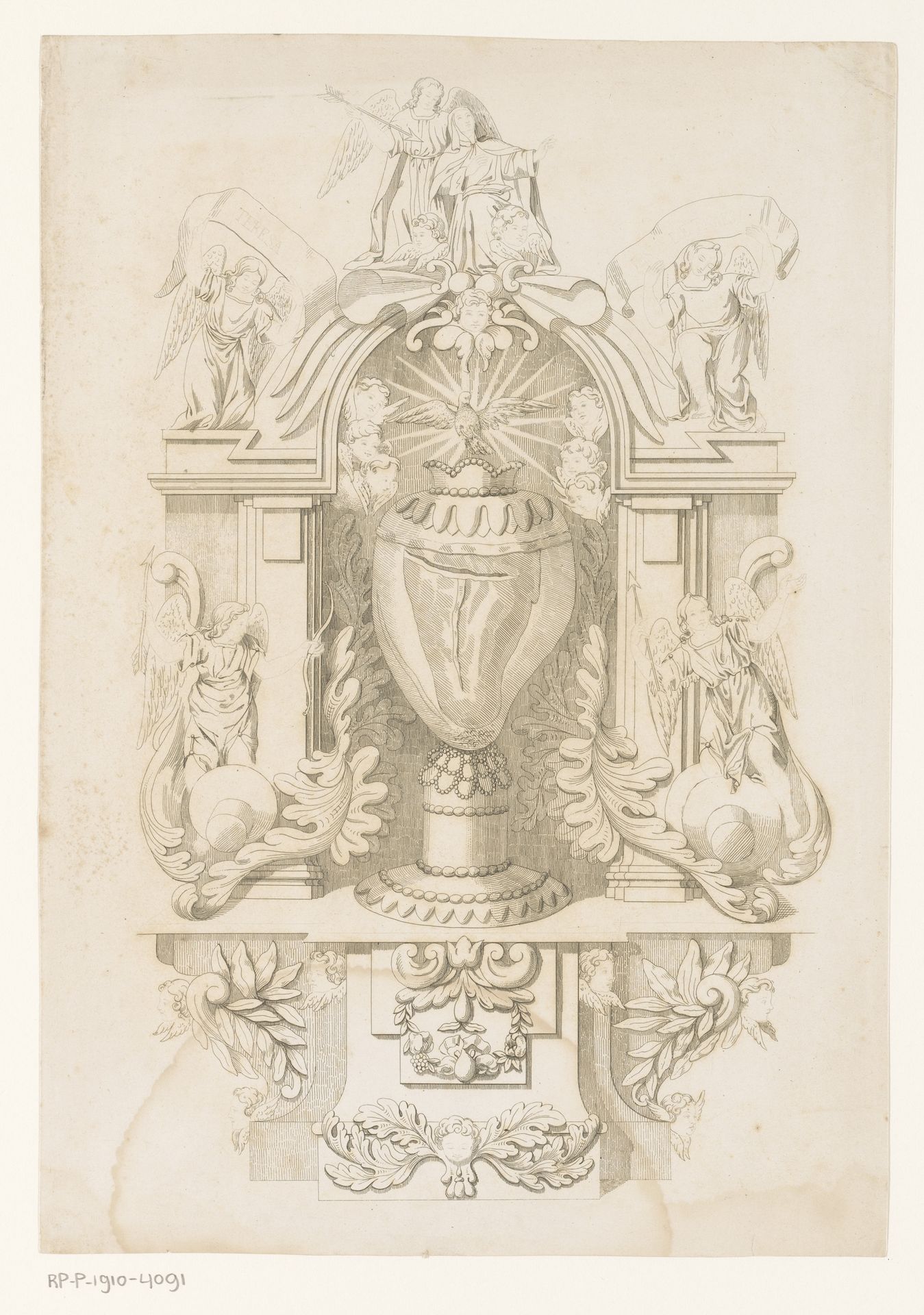Allegorie op Theresia van Ávila by Jean Théodore Joseph Linnig