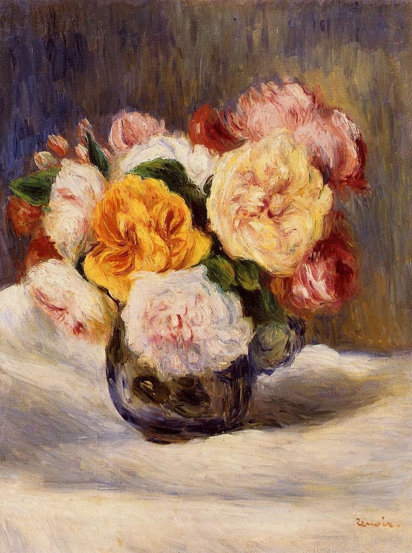 Bouquet of Roses by Pierre-Auguste Renoir
