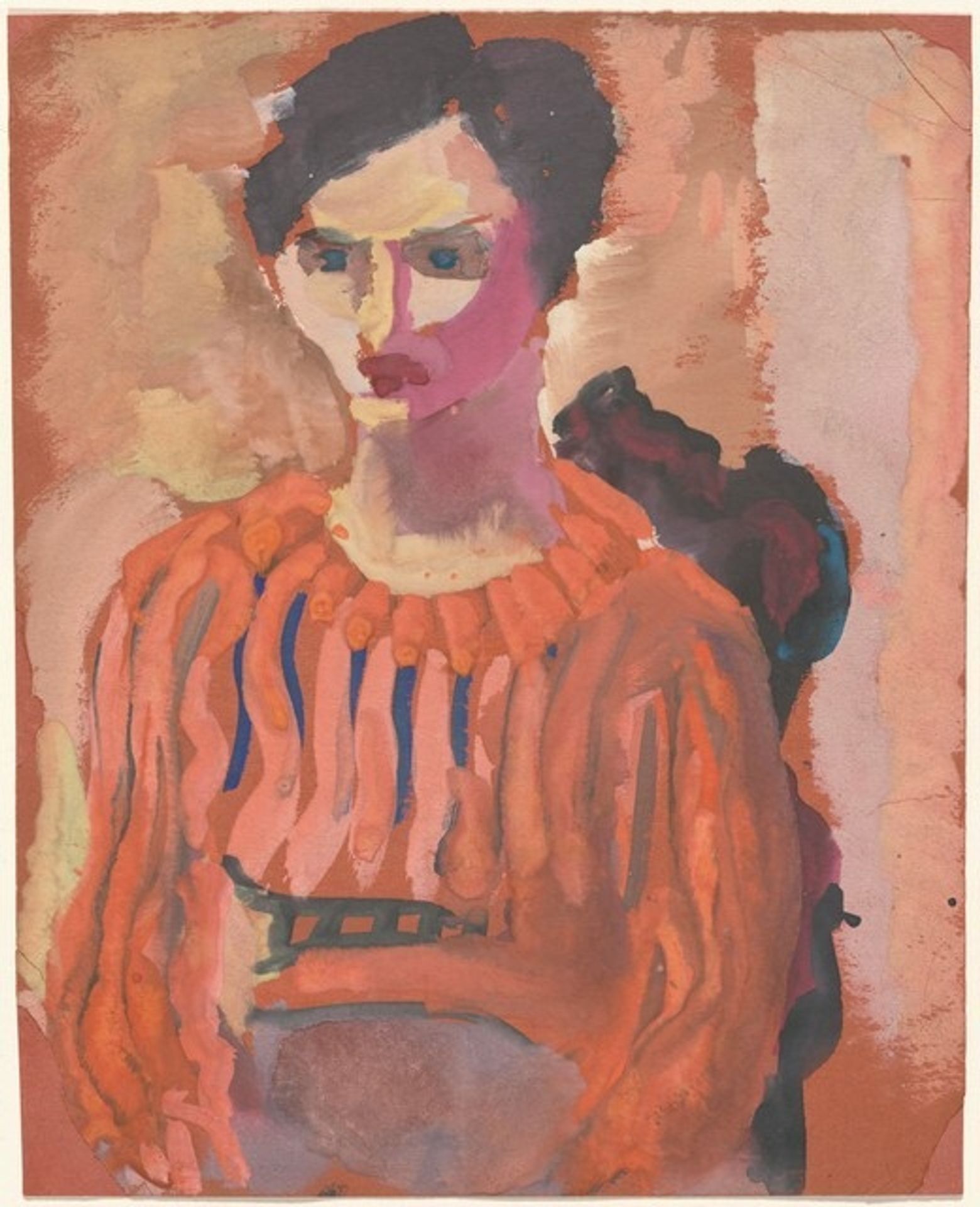 Untitled (seated woman in striped blouse) by Mark Rothko