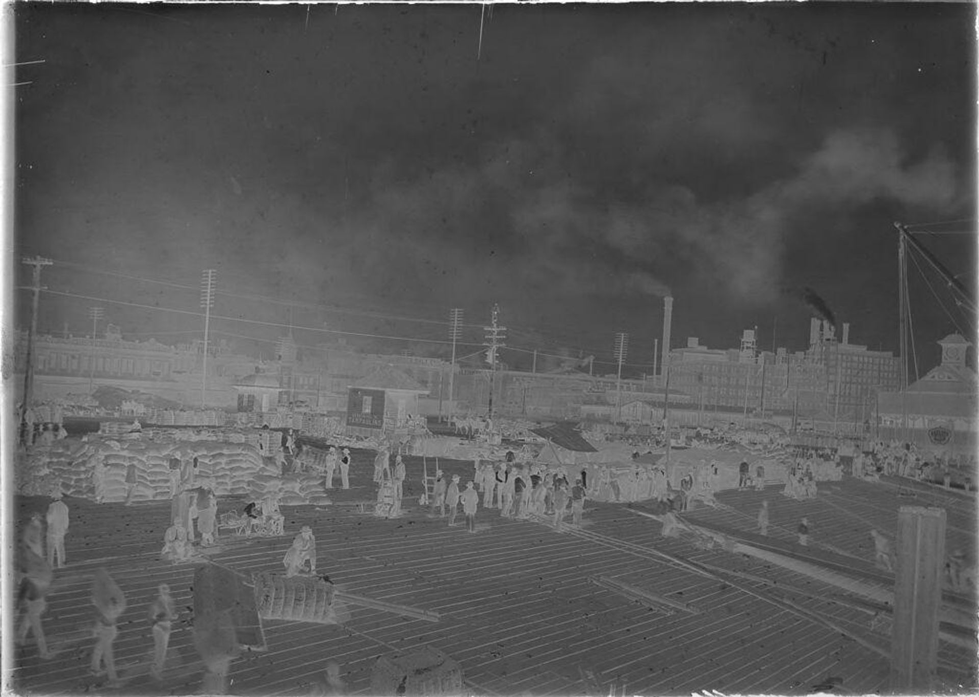 Untitled (waterfront and docks, New Orleans) by C. Bennette Moore
