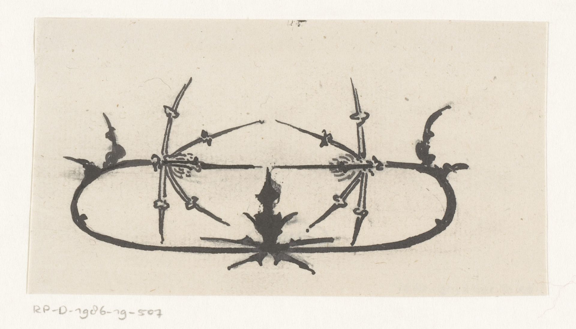 Vignet met distel by Reinier Willem Petrus de (1874-1952) Vries