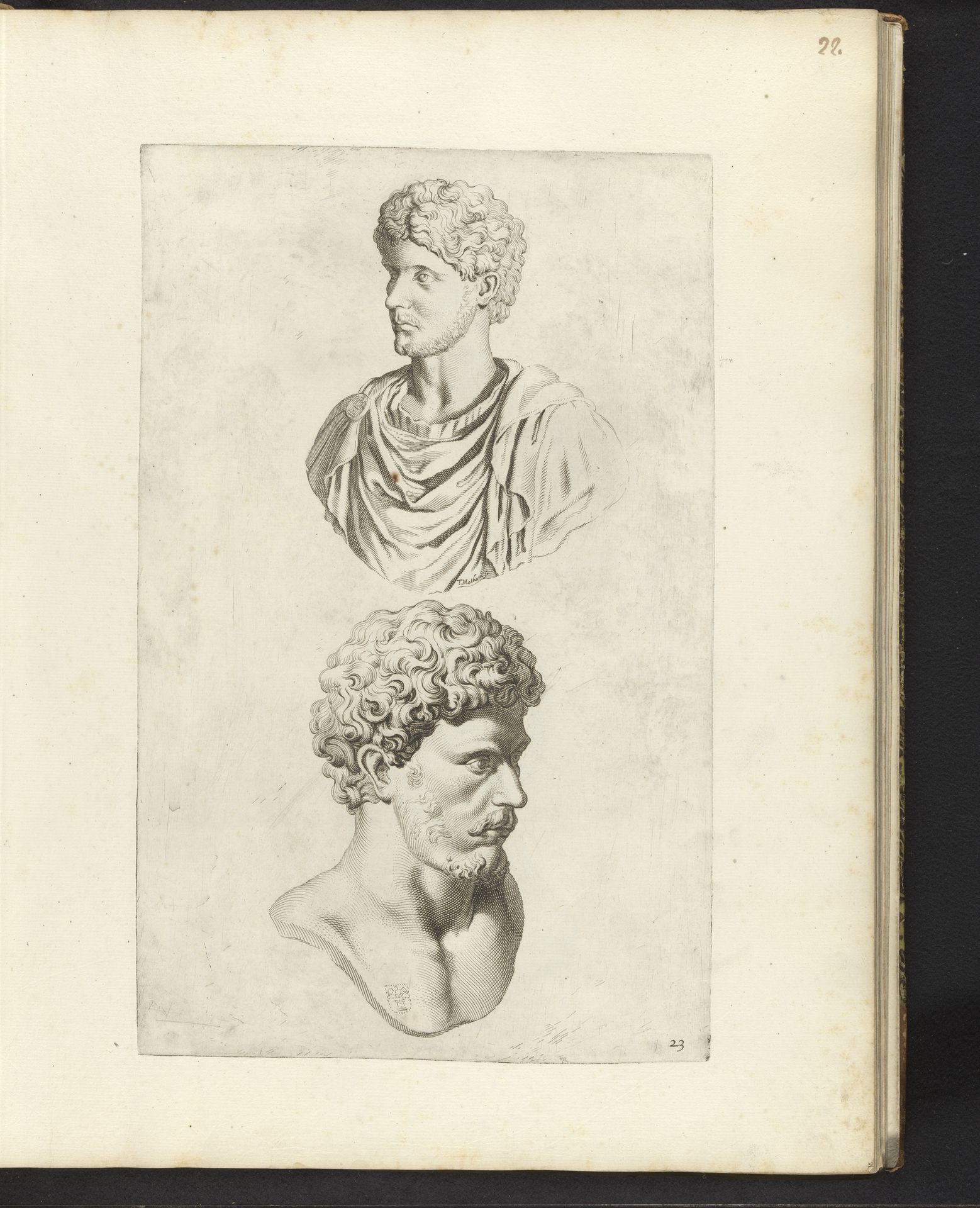 Bustes van Lucius Verus by Theodor Matham