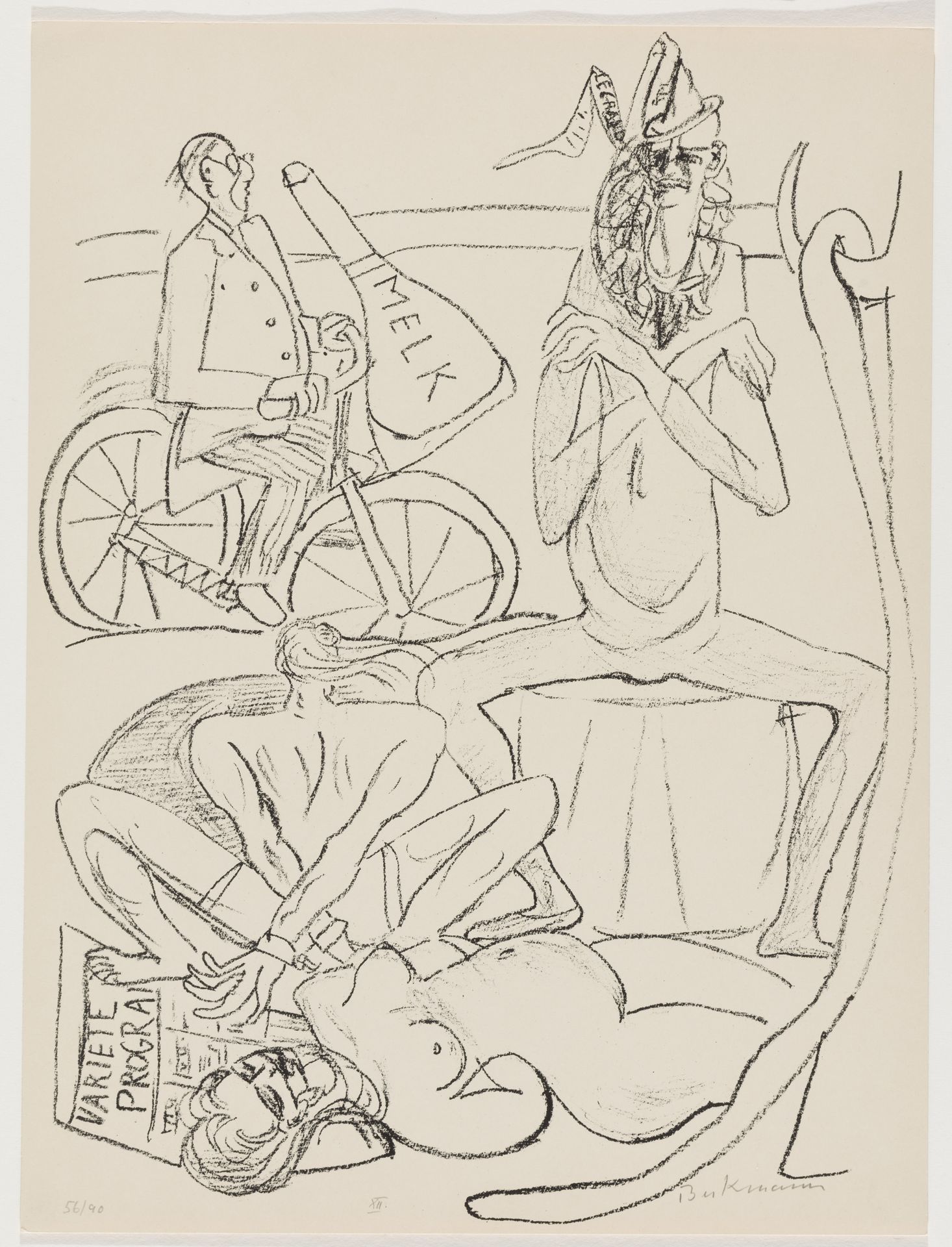 Circus (Original Title)Blatt 12 aus der Mappe „Day and Dream“ by Max Beckmann