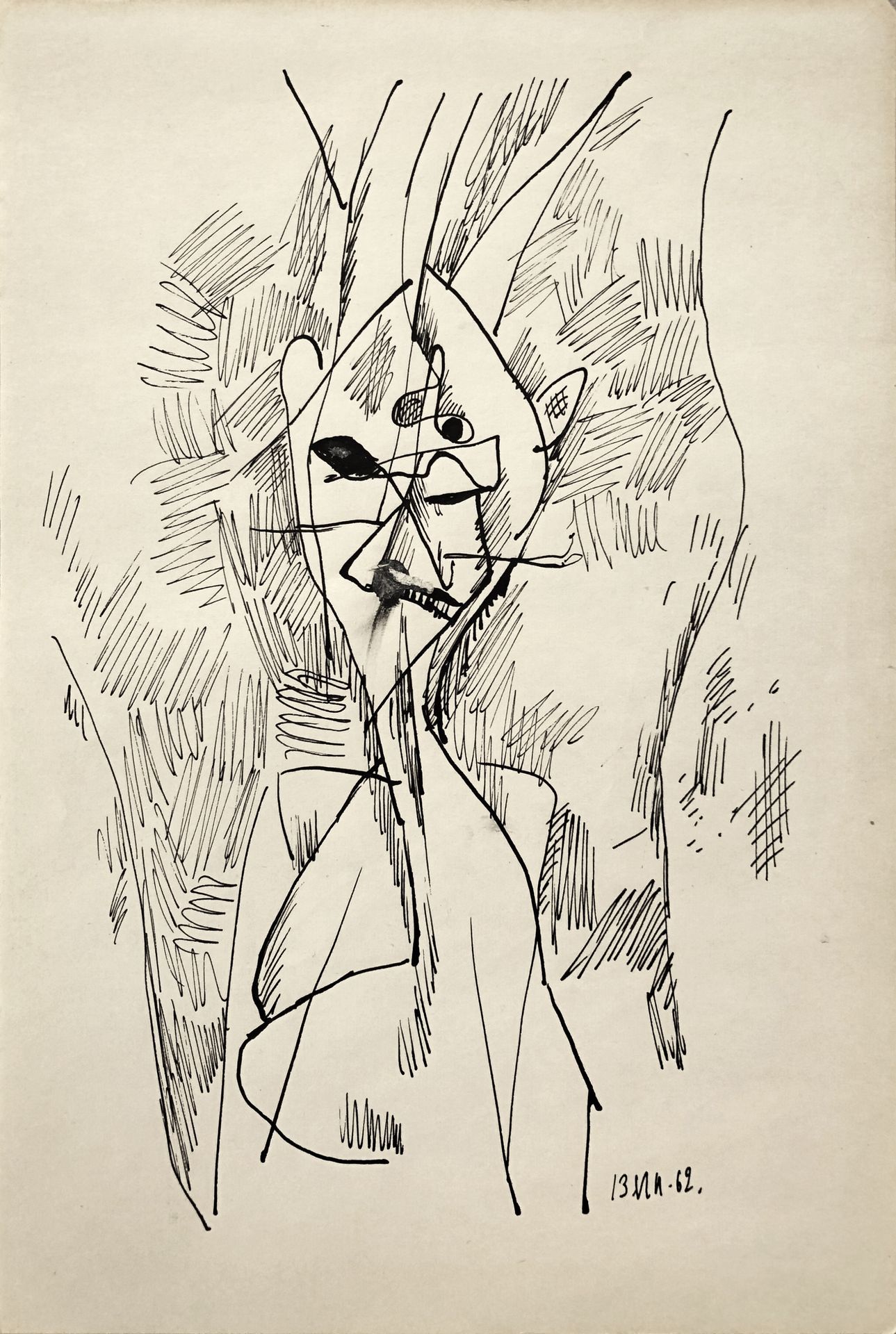 Abstract Composition (Female Image) by Hryhorii Havrylenko