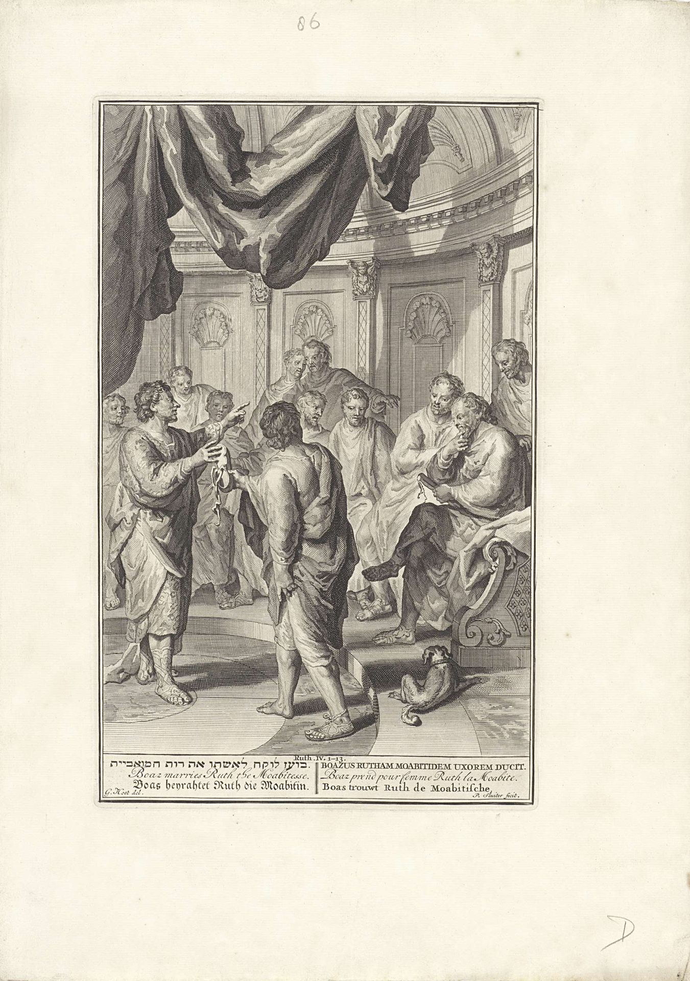 Boaz trouwt Ruth by Pieter Sluyter