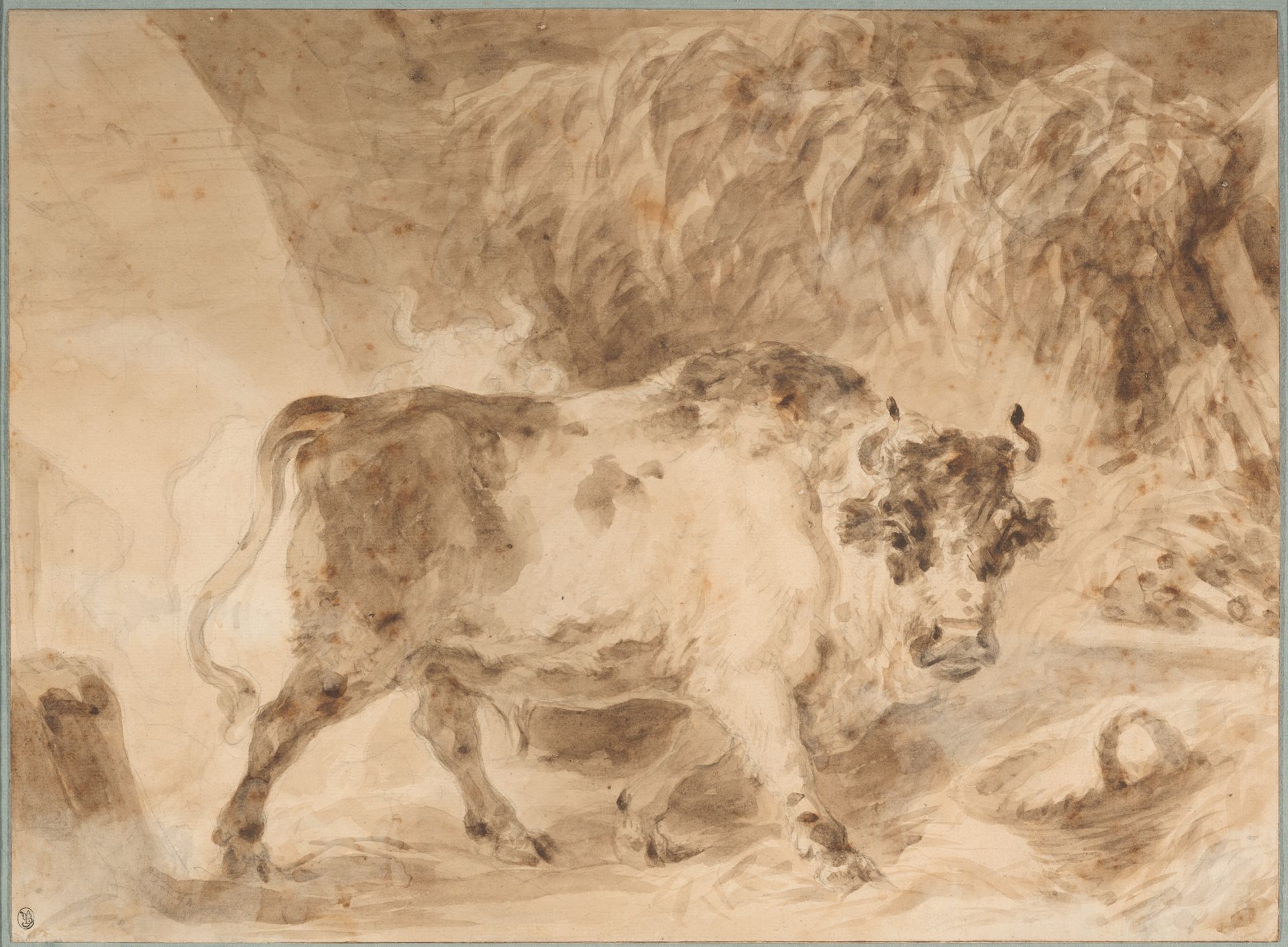 Bull of the Roman Campagna by Jean-Honoré Fragonard