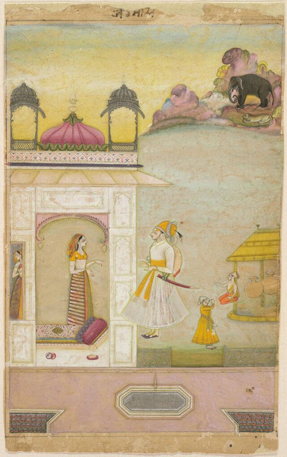 Jyestha, the Month of Heat (from a Baramasa [Twelve Months] manuscript) by Attributed to Ustad Murad