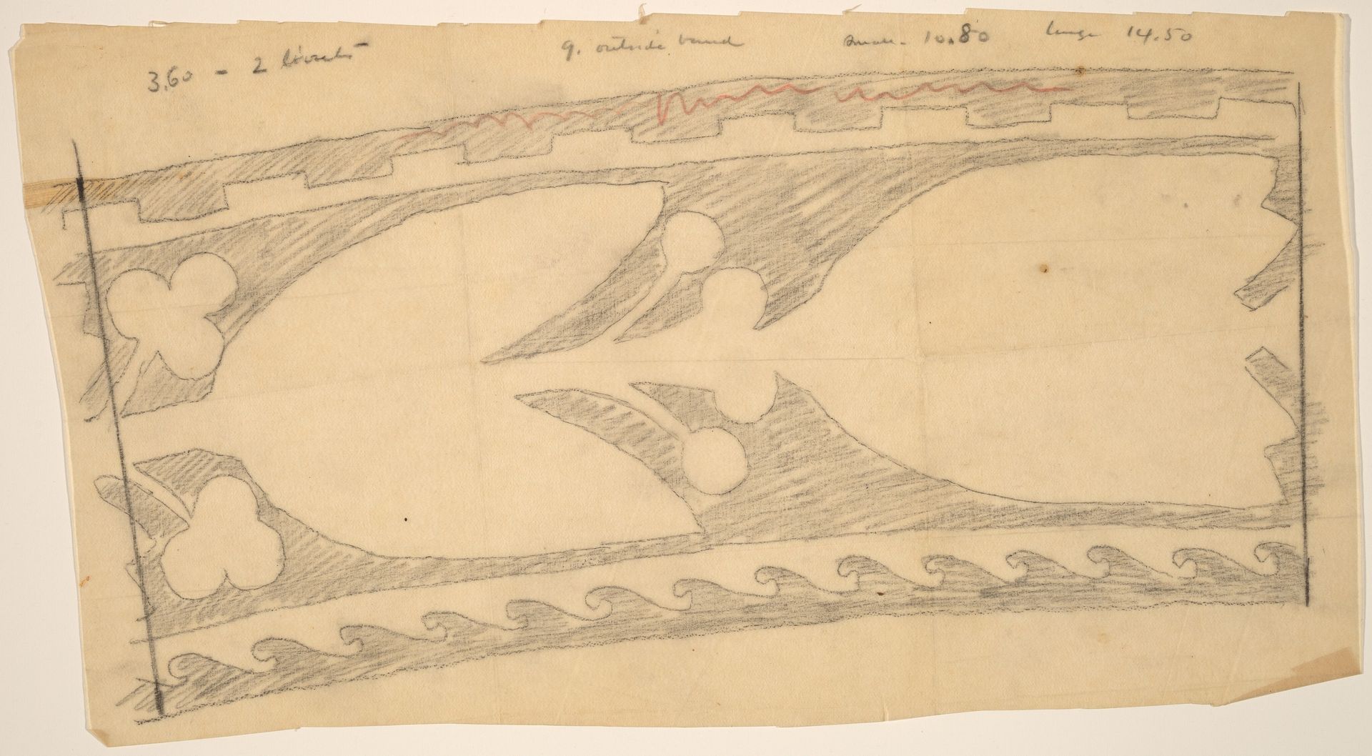 Tracing of a Border Design by Charles Sprague Pearce
