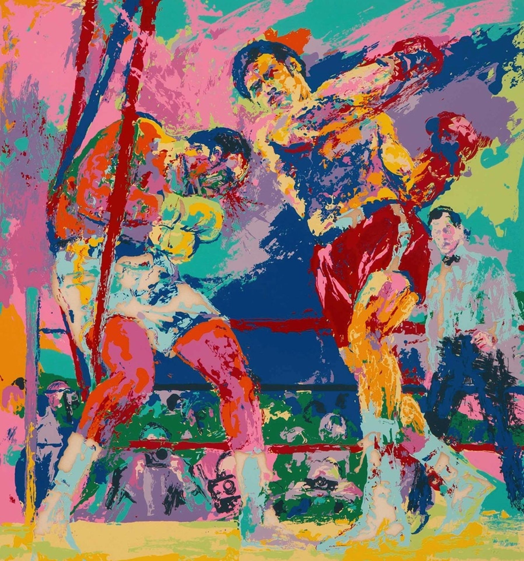 ‘Jamaica’ George Foreman Vs. Joe Frazier by LeRoy Neiman