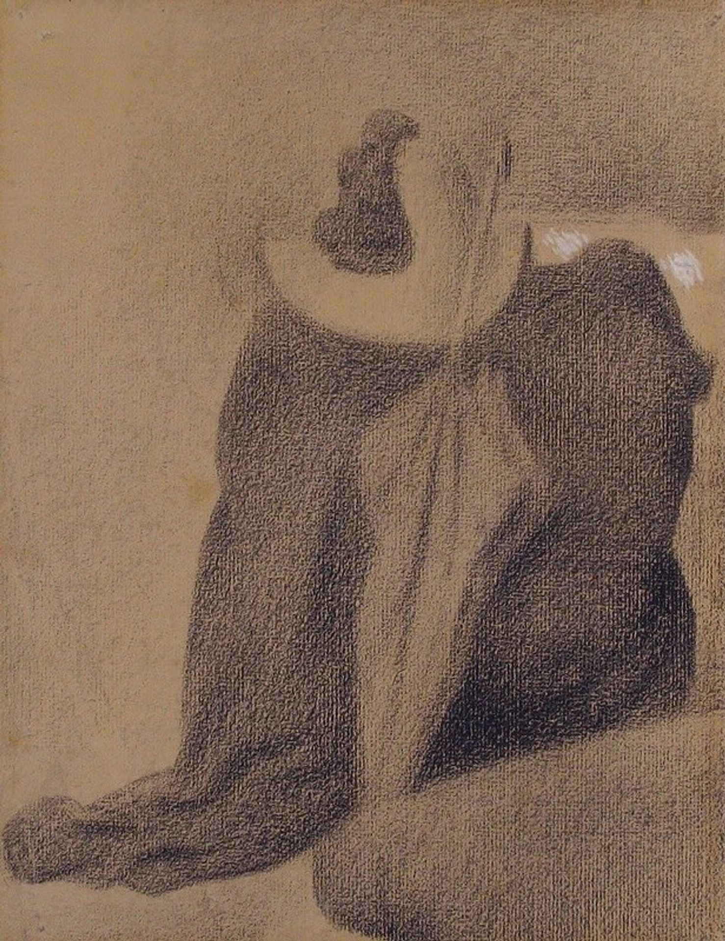 Still Life with Hat, Parasol, and Clothes on a Chair by Georges Seurat