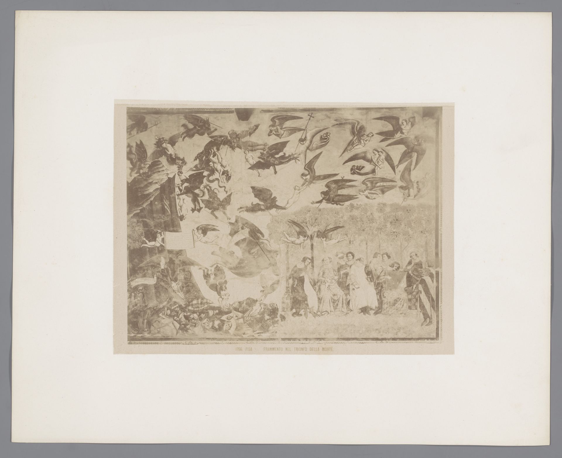 Fotoreproductie van het fresco Trionfo della Morte in het Camposanto te Pisa, Italië by Anonymous