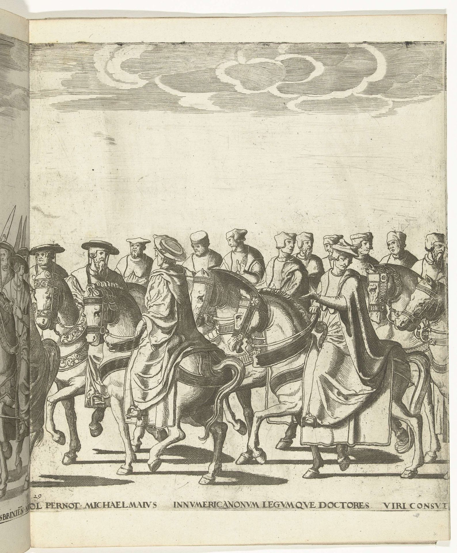 Kerkgeleerden waaronder Nicolas Perrenot de Granvelle en Michele Maio, plaat 29 by Nicolaas Hogenberg