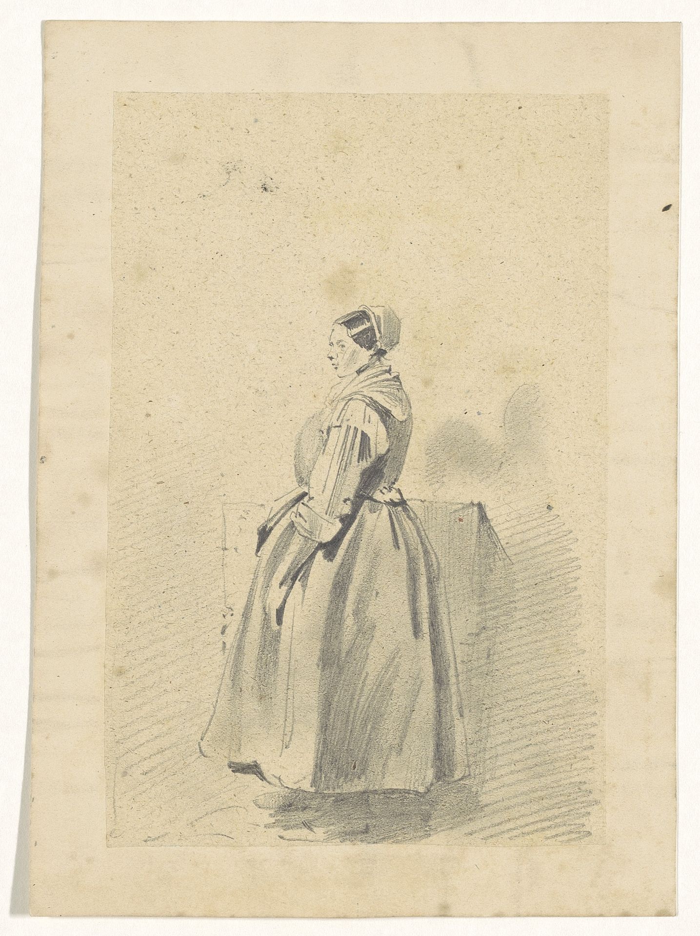 Staande vrouw, naar links by Pieter van Loon