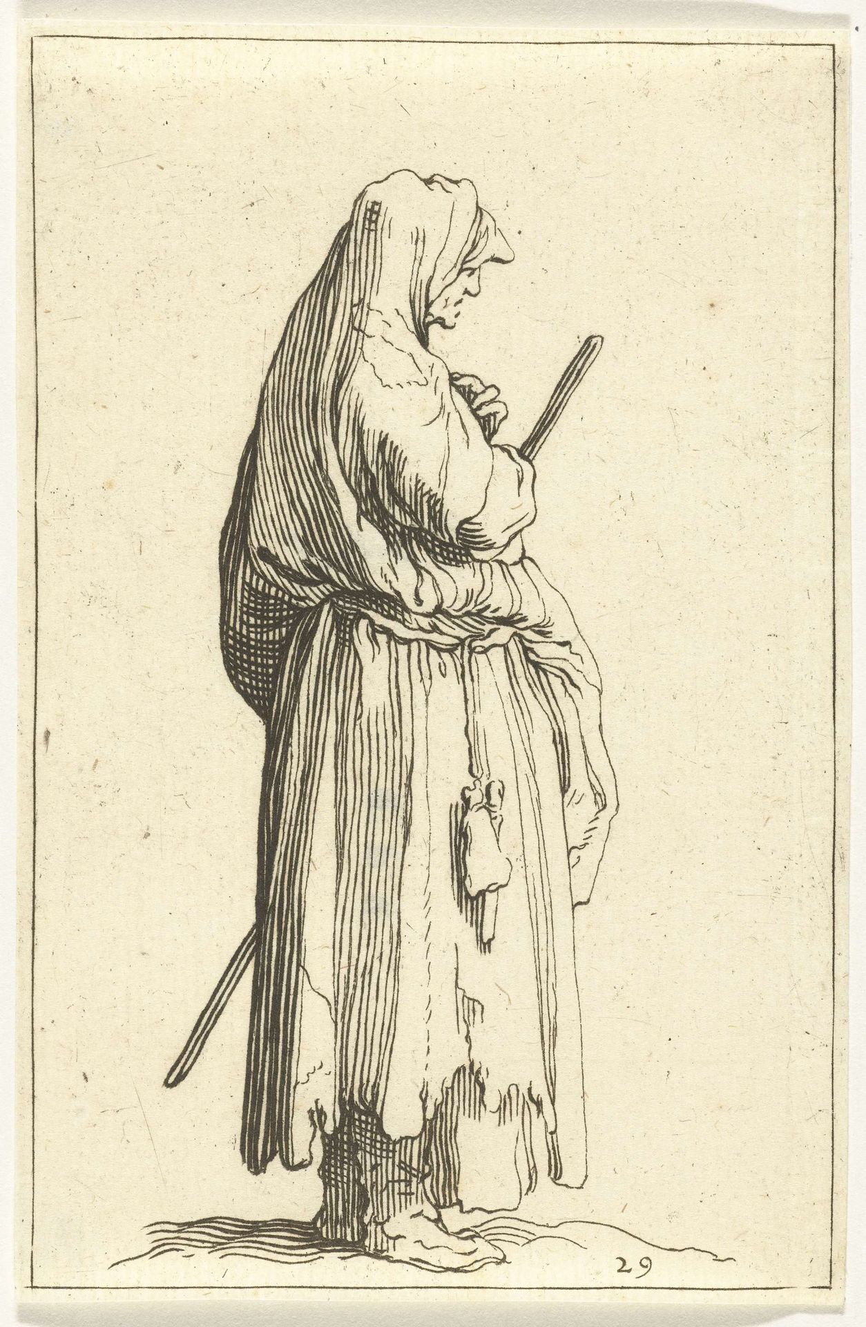 Oude vrouw by Frederick Bloemaert