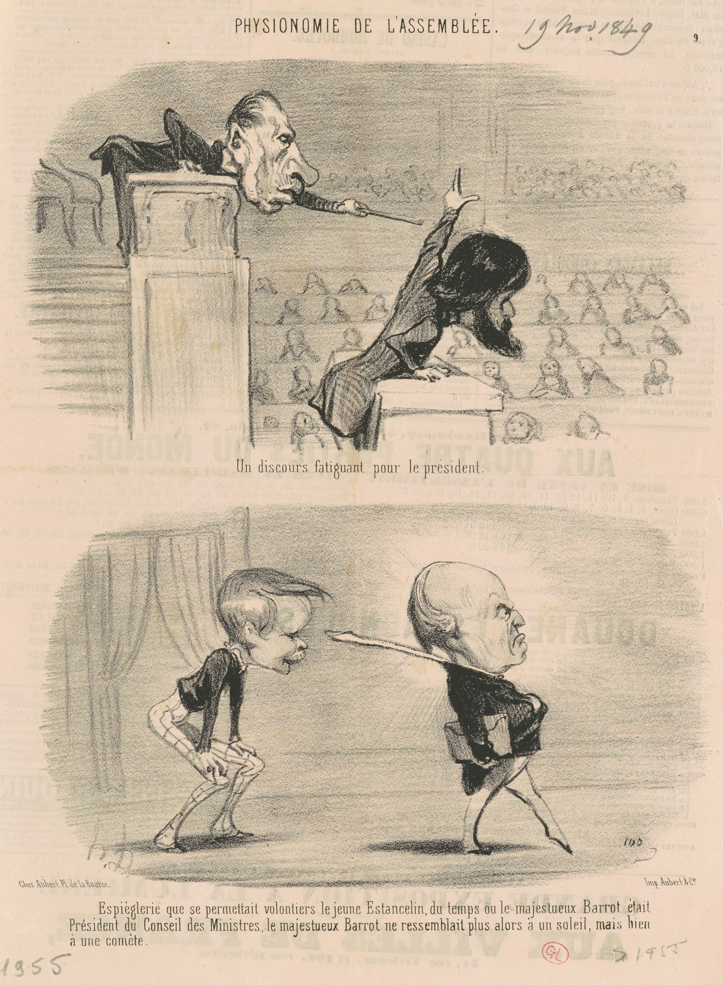Un discours fatiguant pour le président by Honoré Daumier