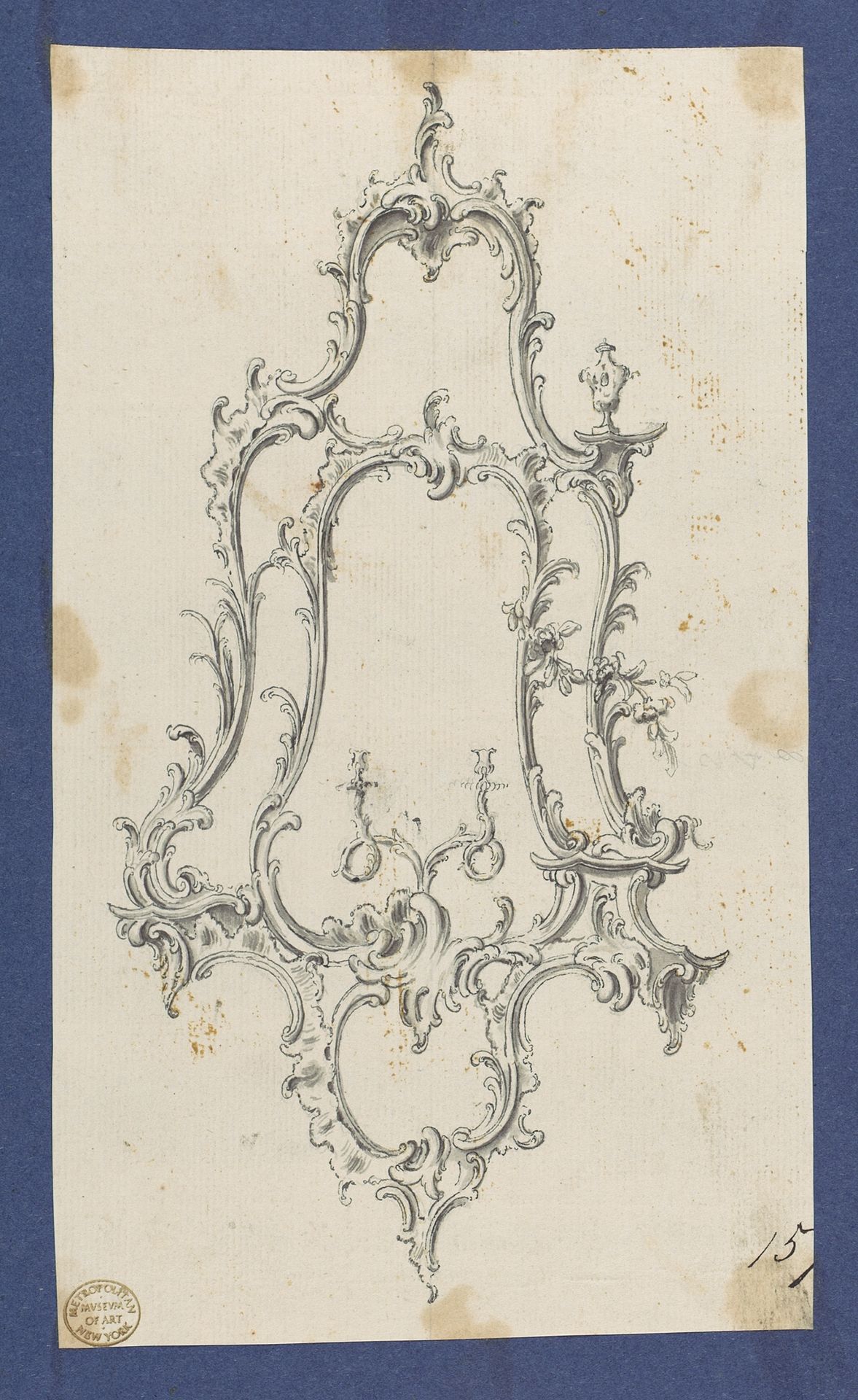 Mirror with Sconces, in Chippendale Drawings, Vol. I by Thomas Chippendale