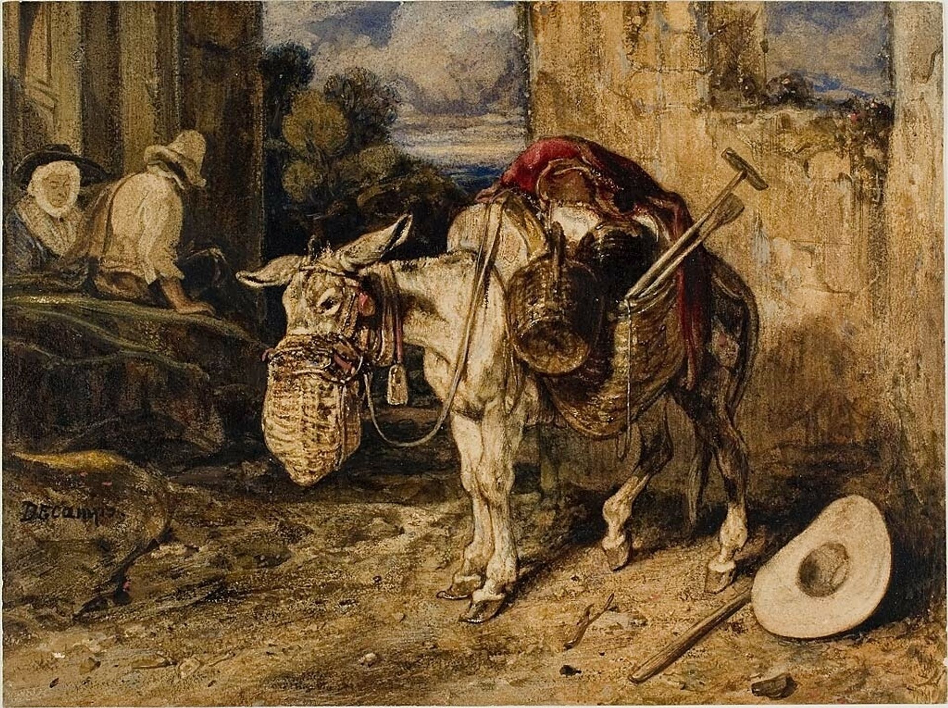 Donkey by Alexandre-Gabriel Decamps