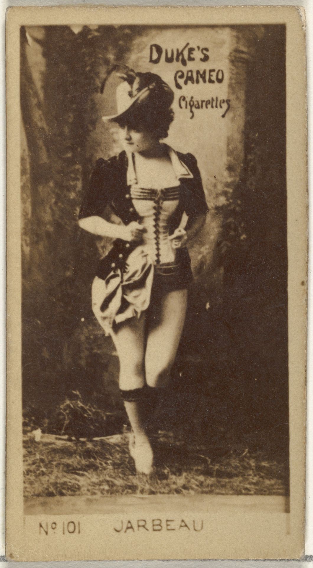 Card Number 101, Vernona Jarbeau, from the Actors and Actresses series (N145-4) issued by Duke Sons & Co. to promote Cameo Cigarettes by W. Duke, Sons & Co.