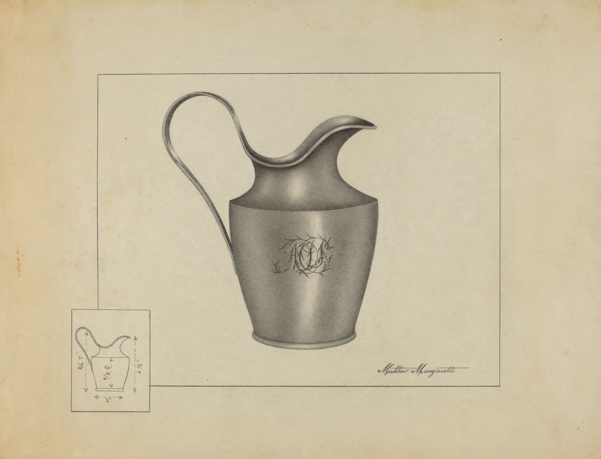 Silver Creamer by Matthew Mangiacotti