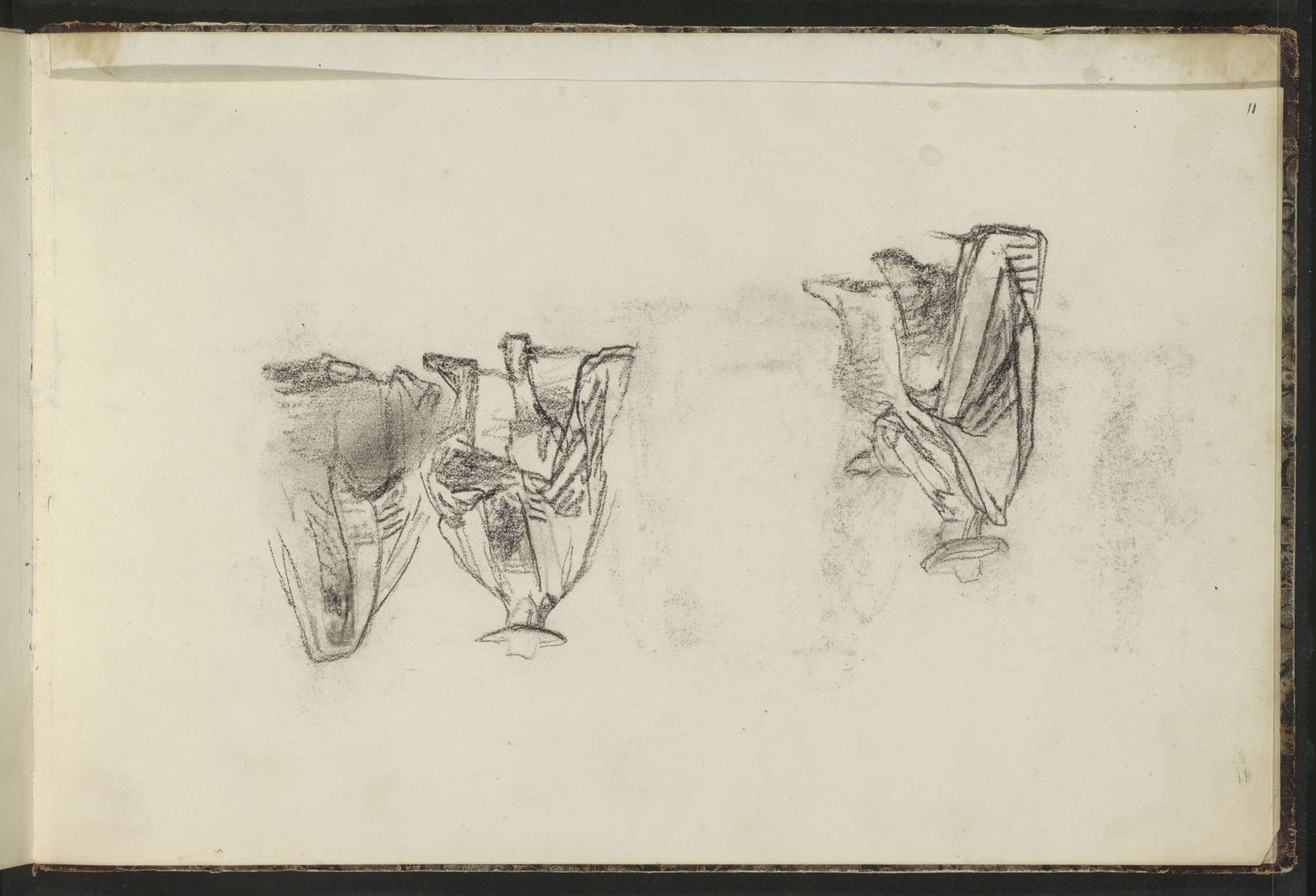 Drie mannen in Joods religieus kostuum by Johannes Bosboom