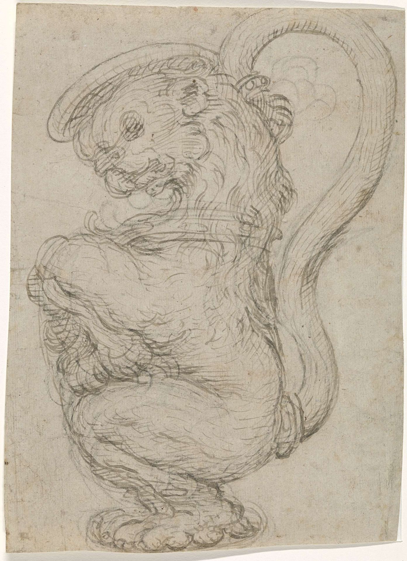 Ontwerp van een schenkkan in de vorm van en leeuw by Lattanzio Gambara