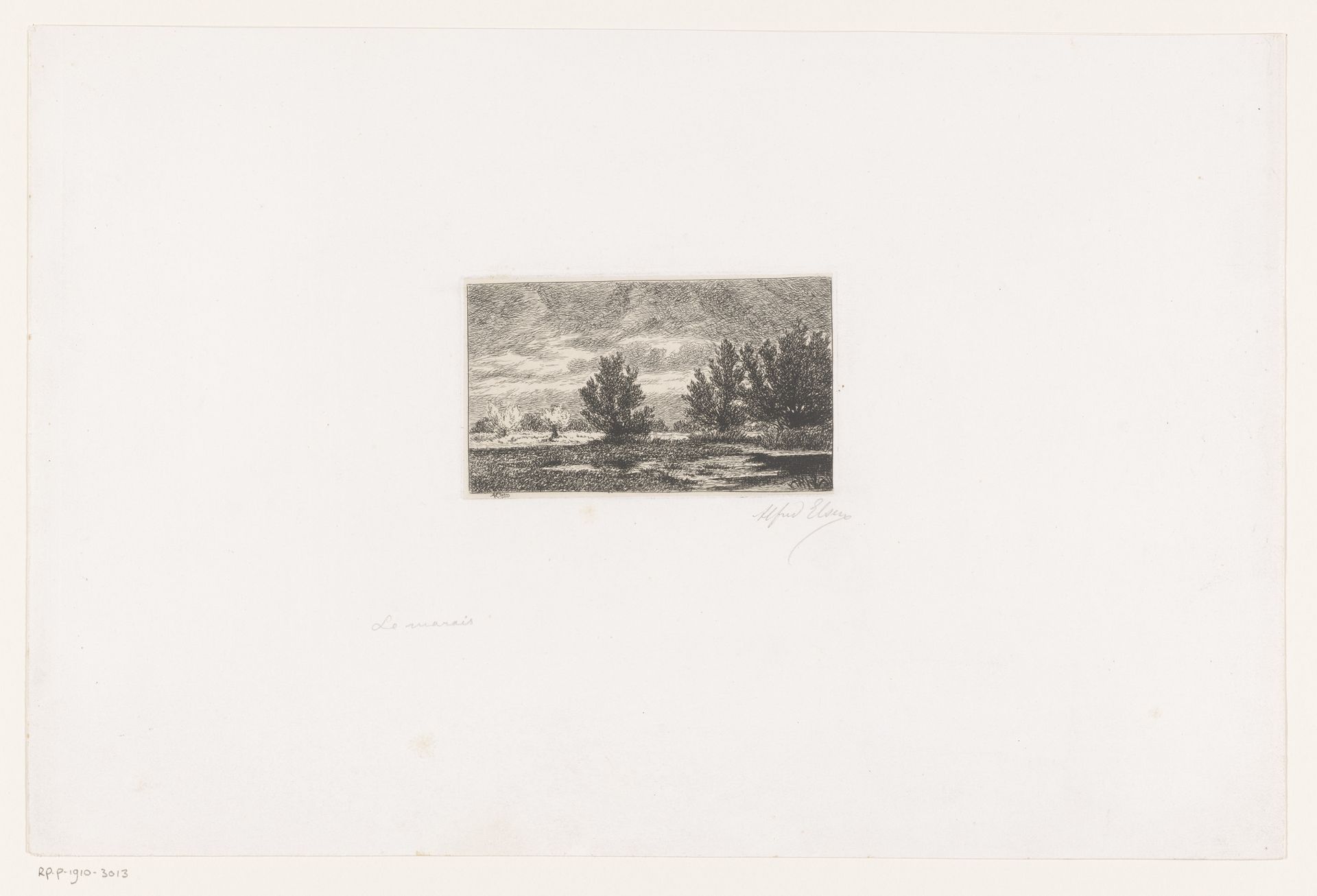 Moeraslandschap by Alfred Elsen