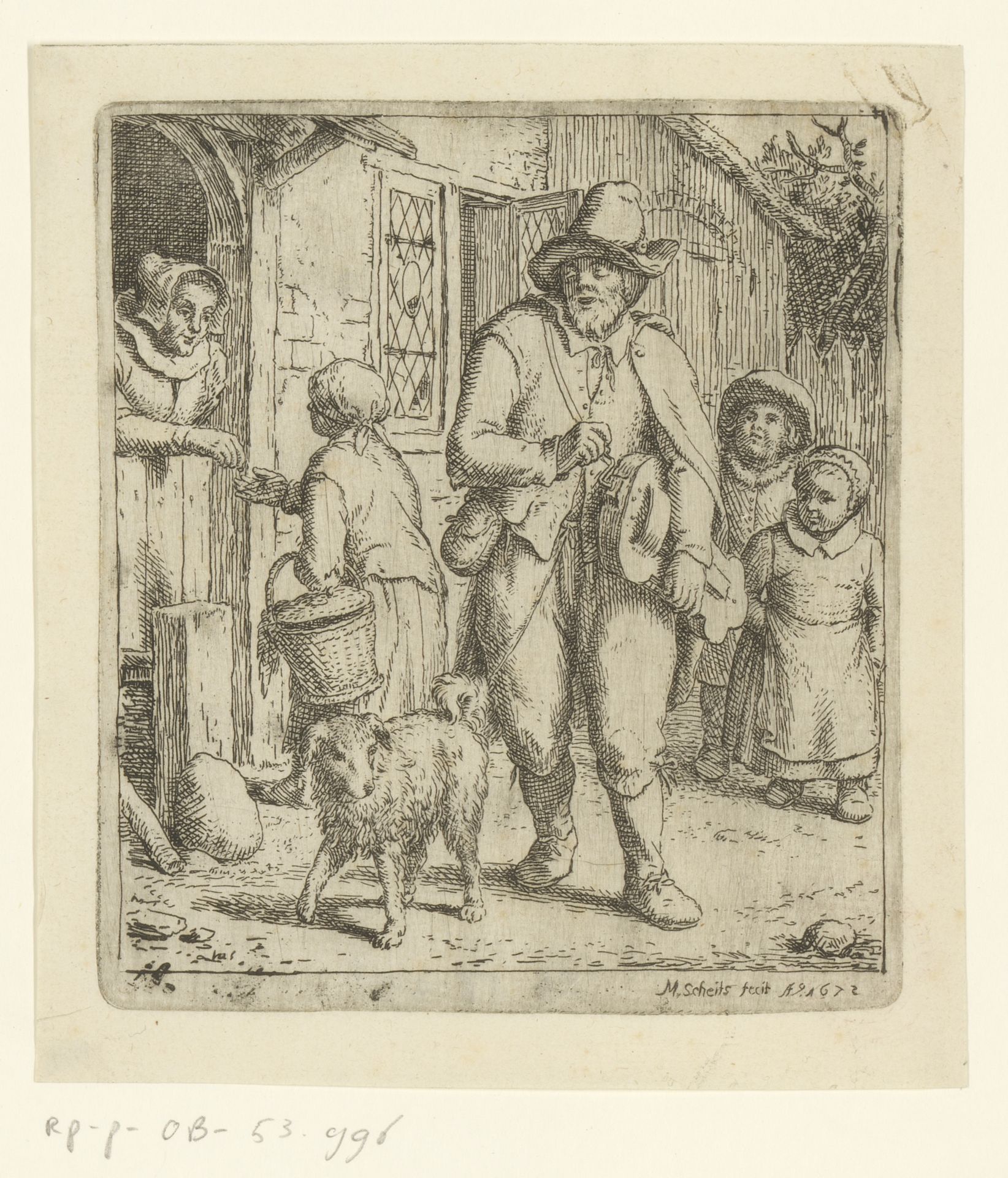 Man met draailier by Matthias Scheits