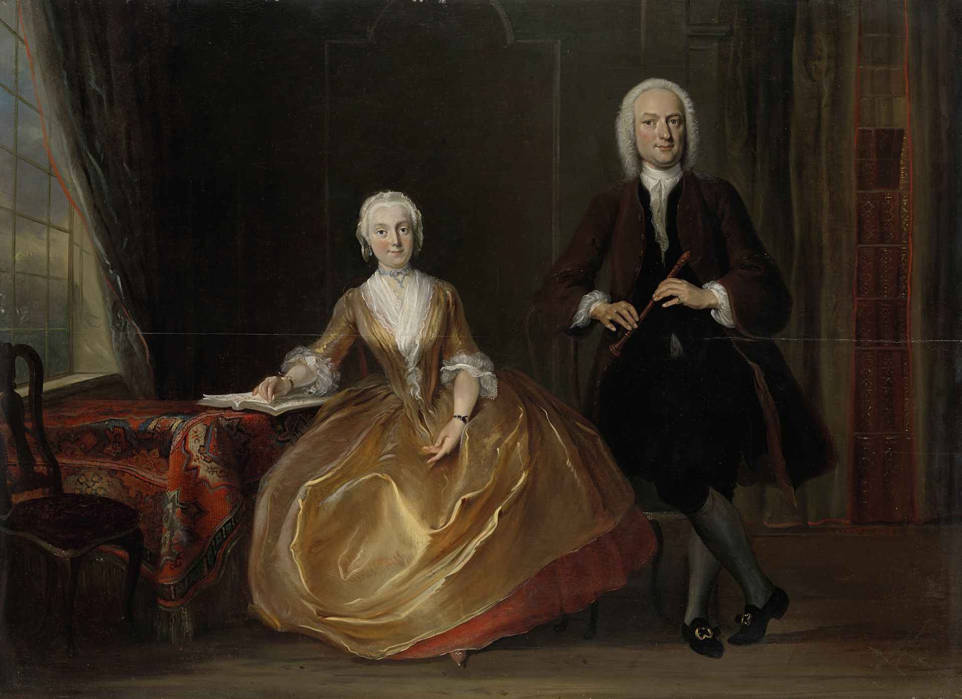 A Couple Making Music by Cornelis Troost