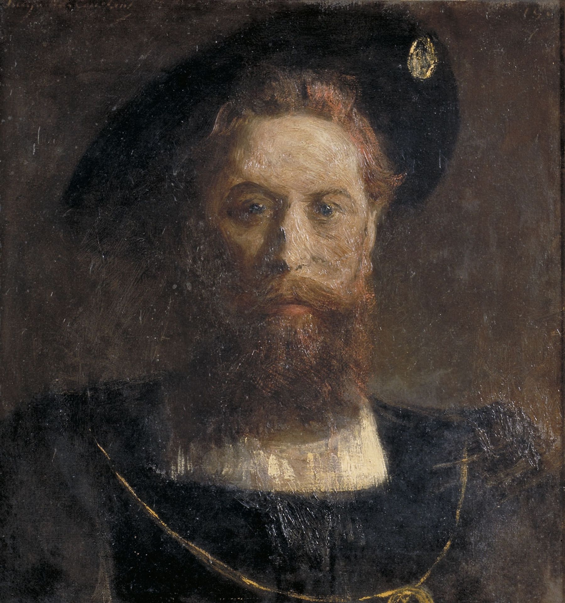 Portrait D'homme De La Renaissance by Jean-Joseph-Benjamin Constant