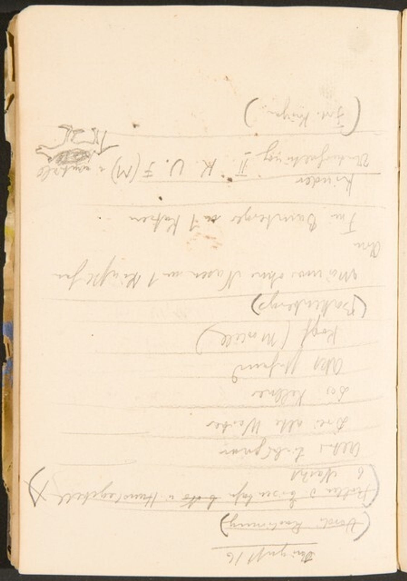 Notizen (Notation) [p. 32] by Max Beckmann