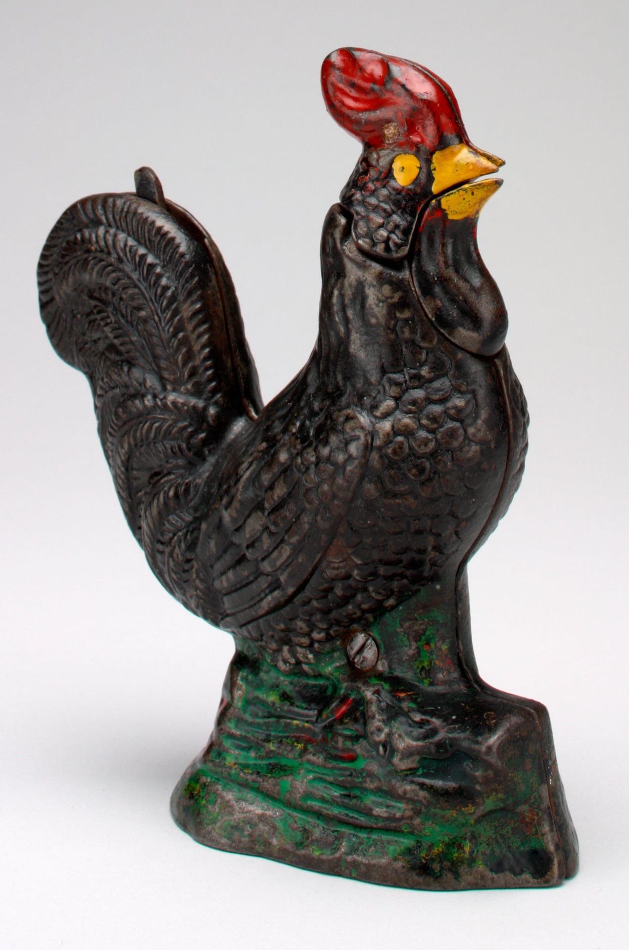 -Rooster- mechanical bank by Attributed to Kyser & Rex Company