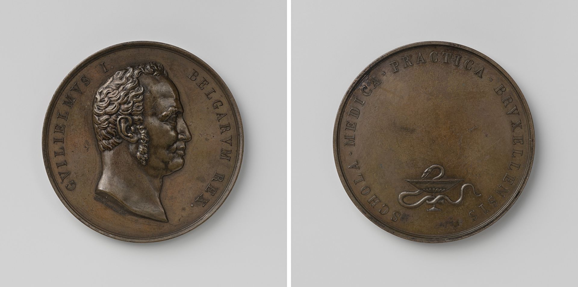 Ecole de Medicine Pratique te Brussel, ter ere van Willem I Frederik, koning der Nederlanden by Adolphe Jouvenel