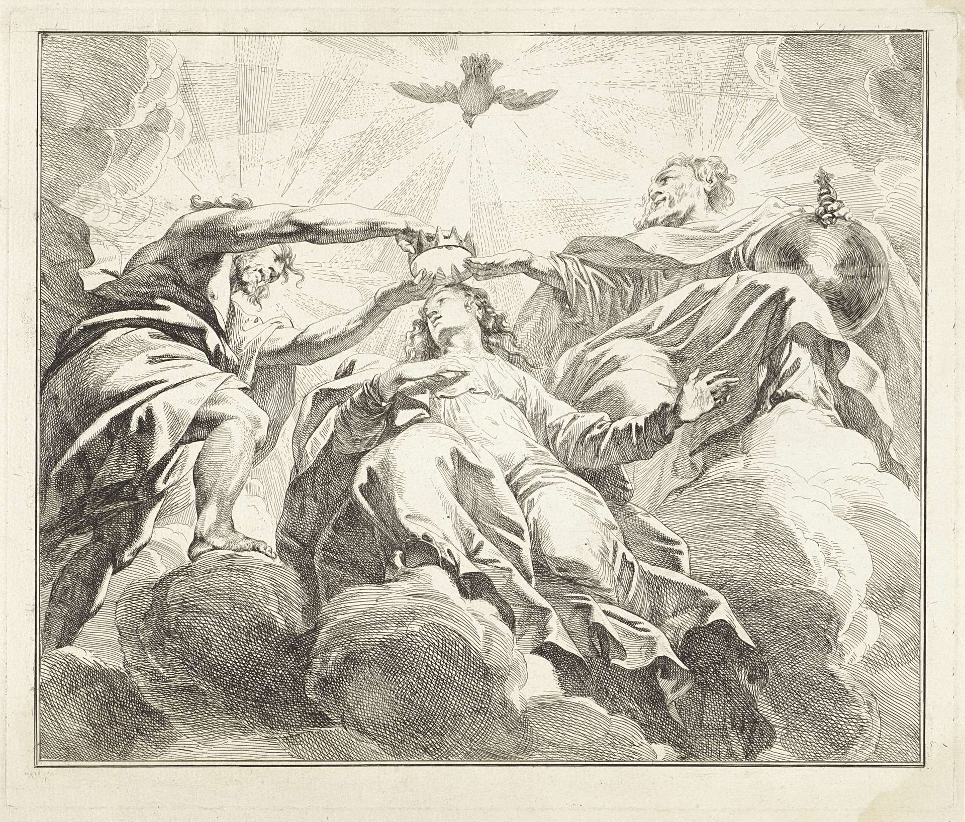 Kroning van Maria by Jacob de Wit