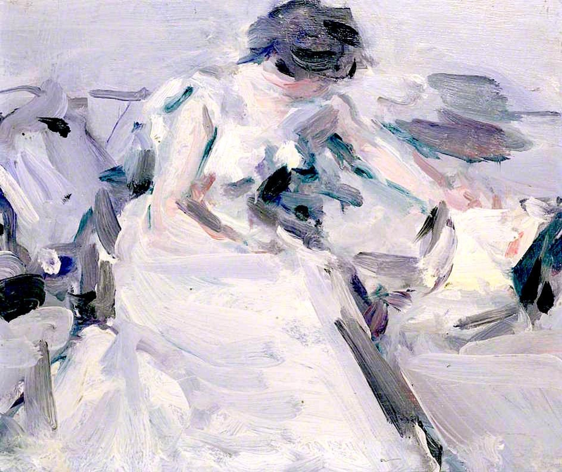 Lady in a White Dress by Samuel Peploe
