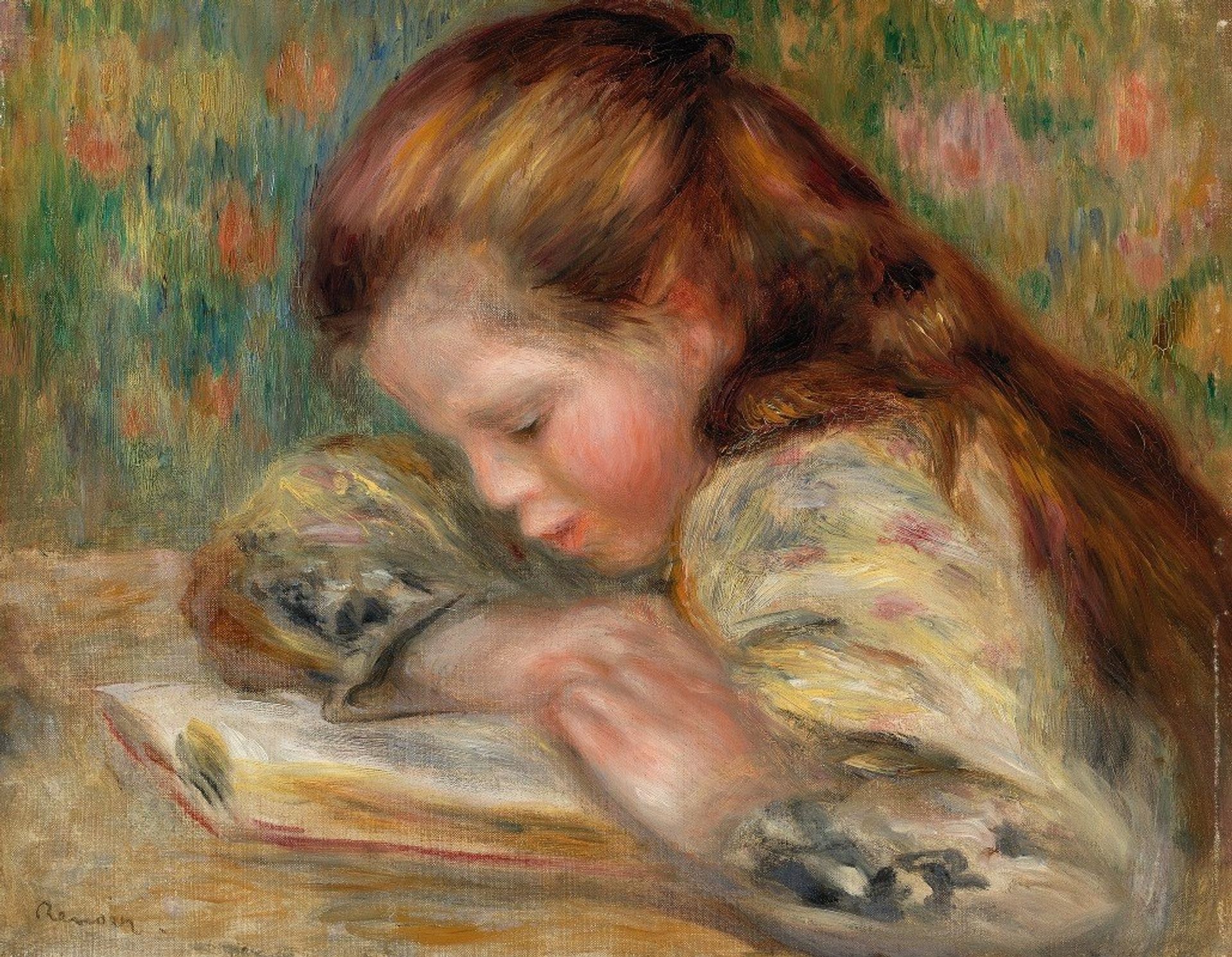 Child Reading by Pierre-Auguste Renoir