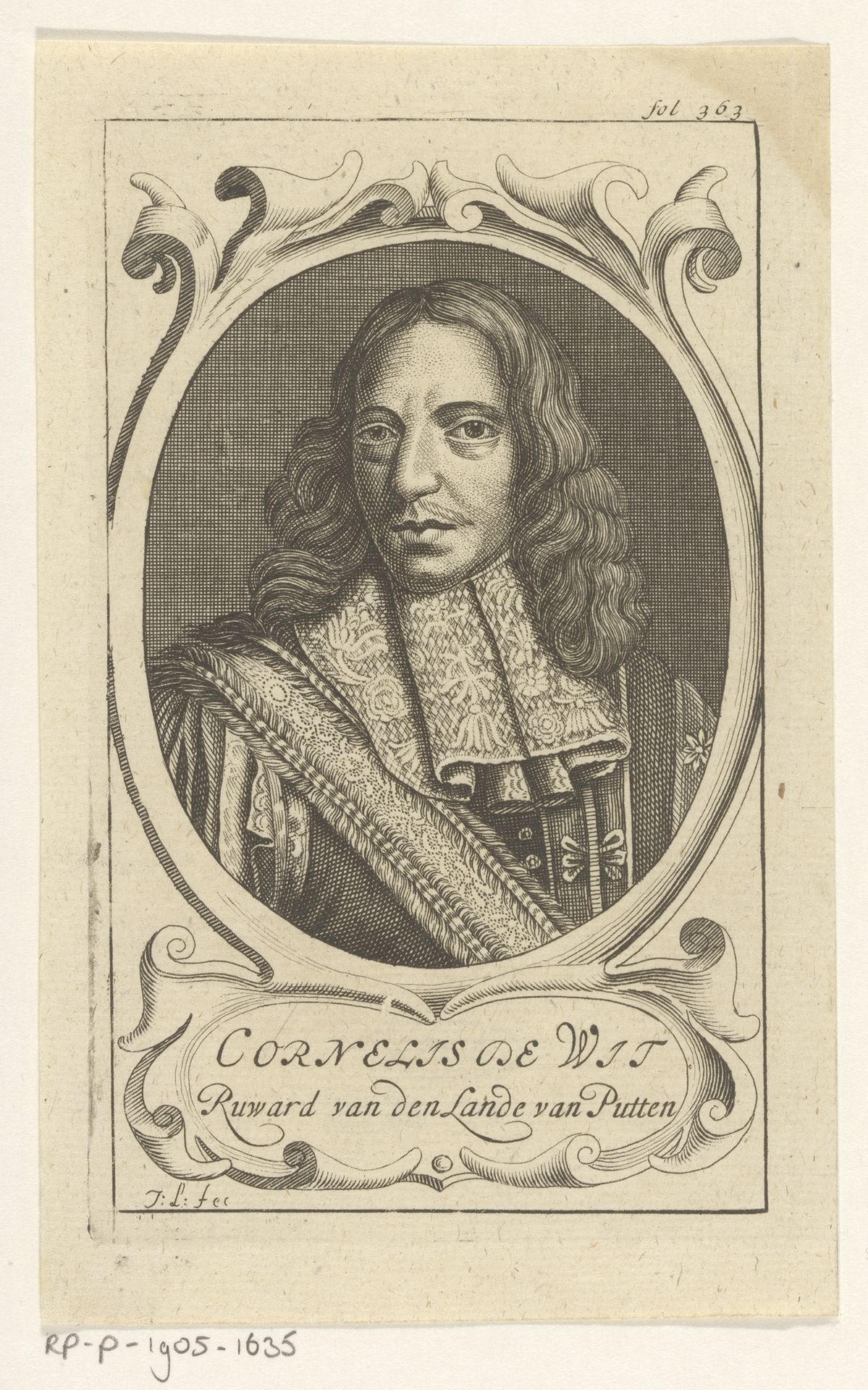 Portret van Cornelis de Witt by Jan Lamsvelt