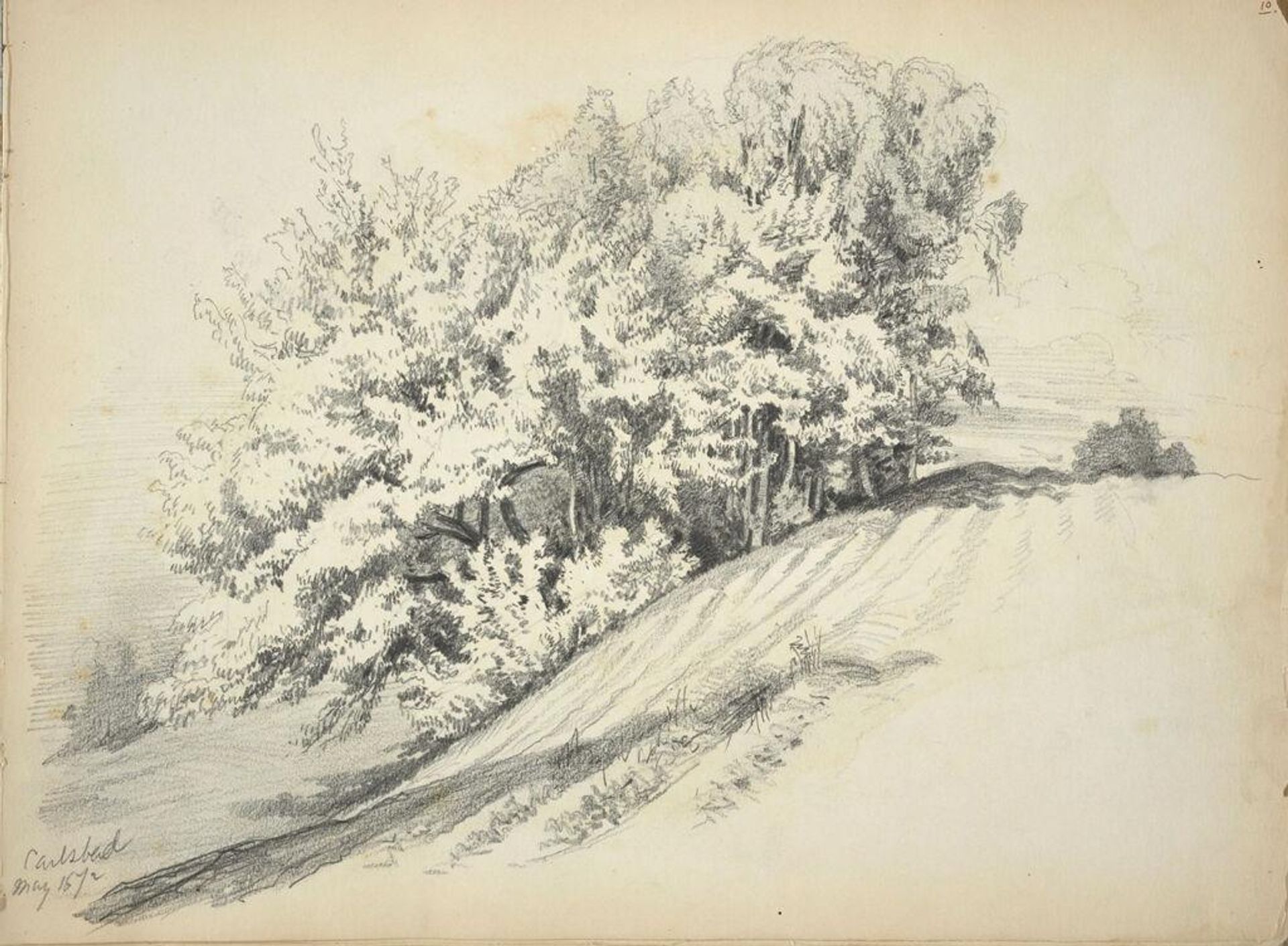 Landscape; verso: Calf; Barrels and Hen House; Girl Feeding Chickens by John Singer Sargent