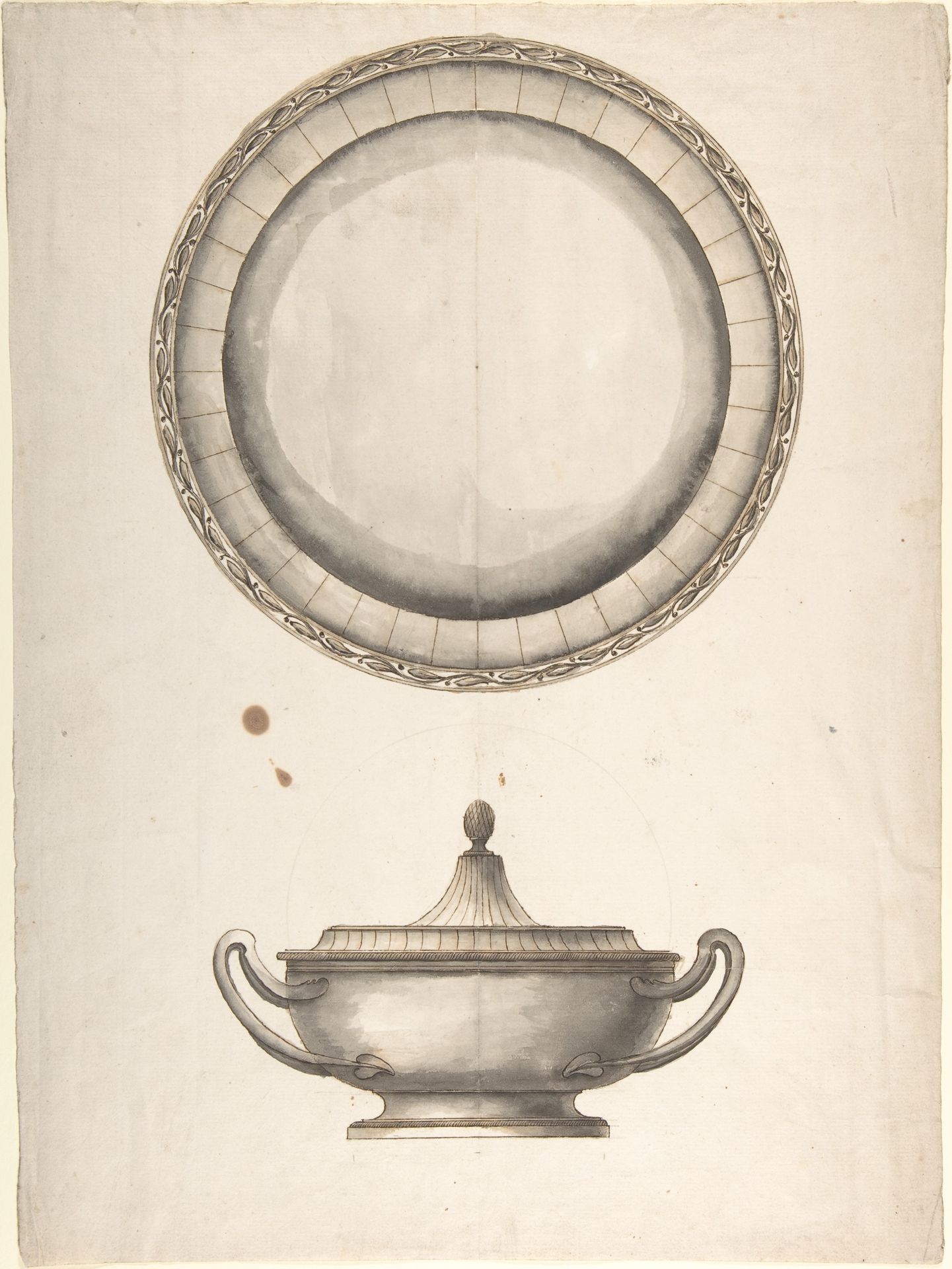 Covered Dish with Tray by Anonymous
