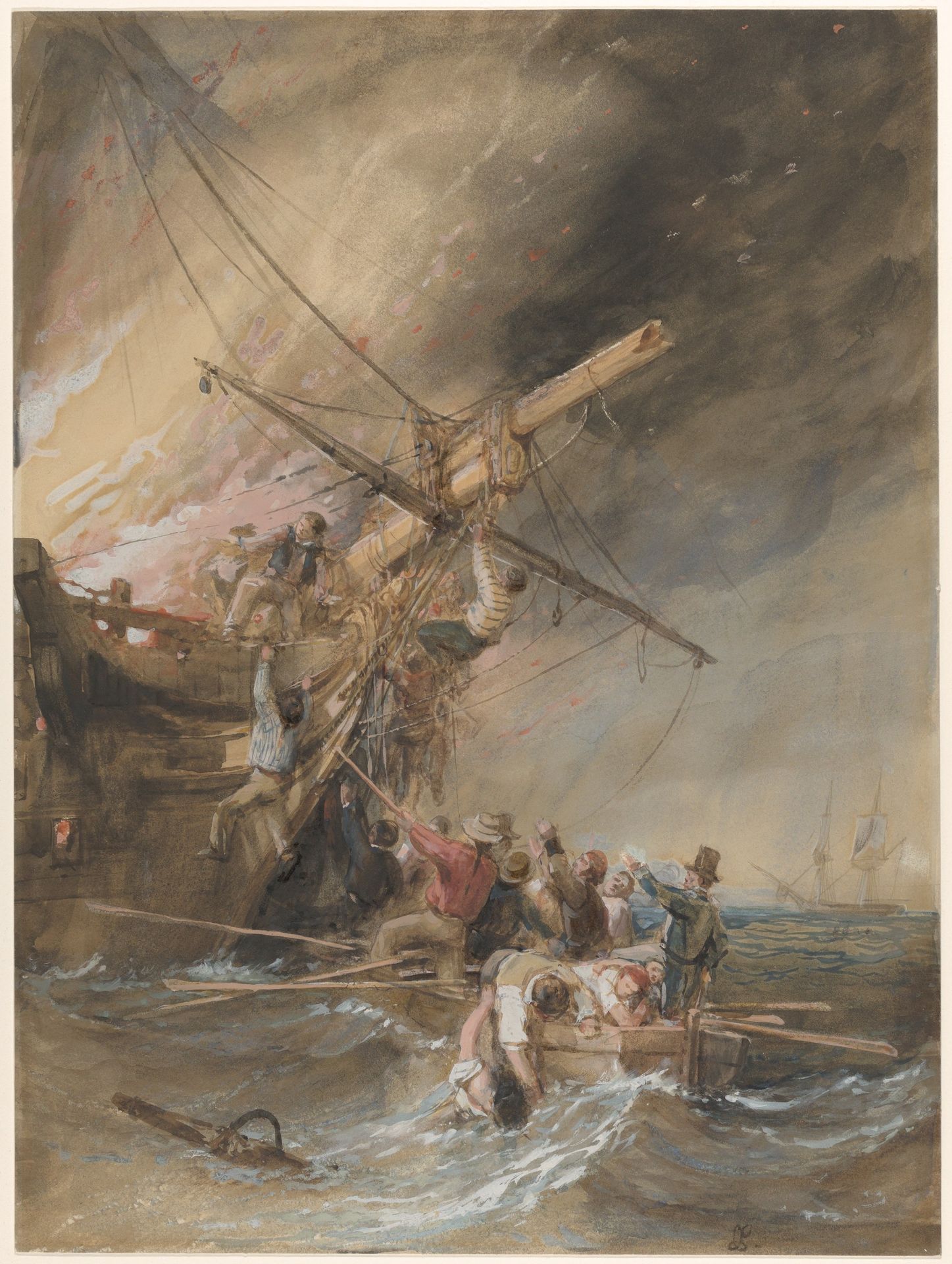 Fire at Sea by Clarkson Stanfield