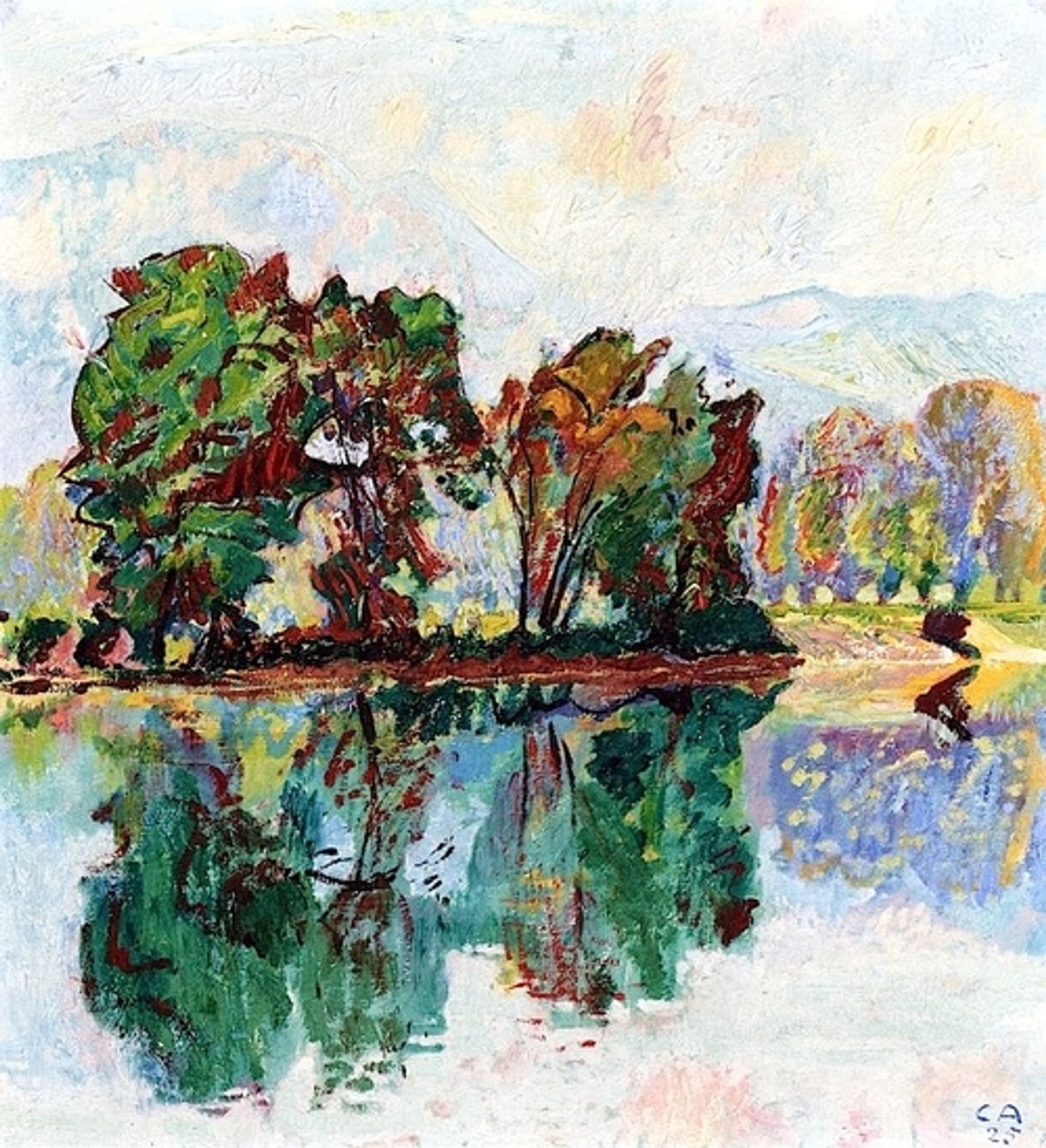 Landscape near the River Aare by Cuno Amiet